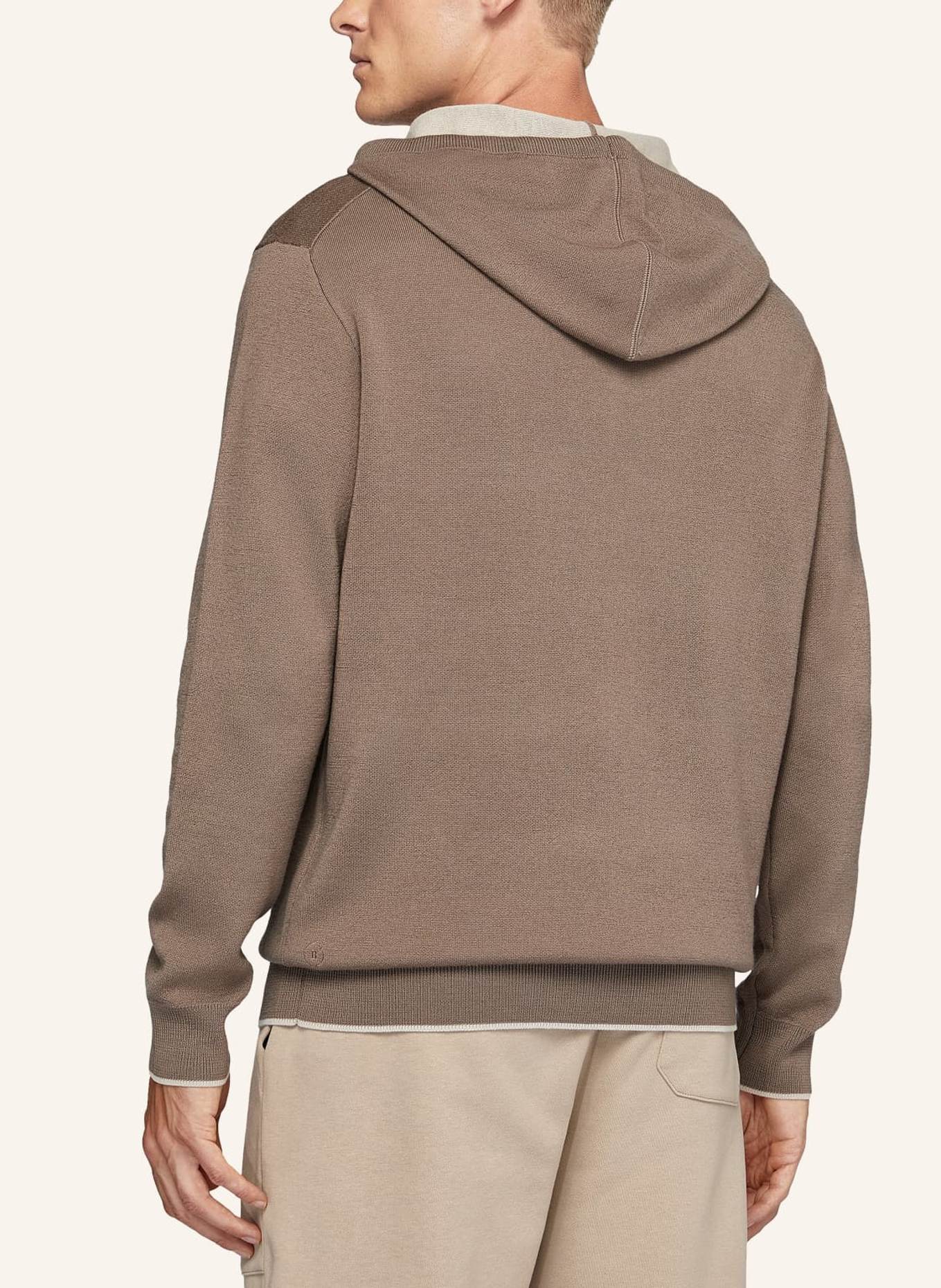 BOGGI MILANO Hoodie in a Wool, Nylon and Cotton Blend, Farbe: BEIGE (Bild 2)