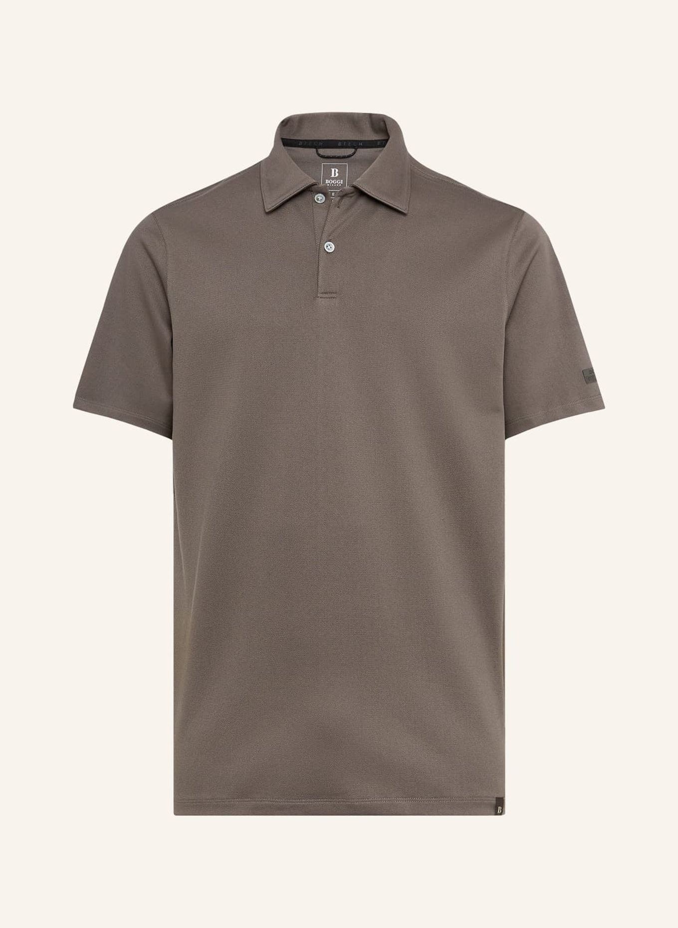 BOGGI MILANO Piqué-Poloshirt, Farbe: DUNKELGRAU (Bild 1)