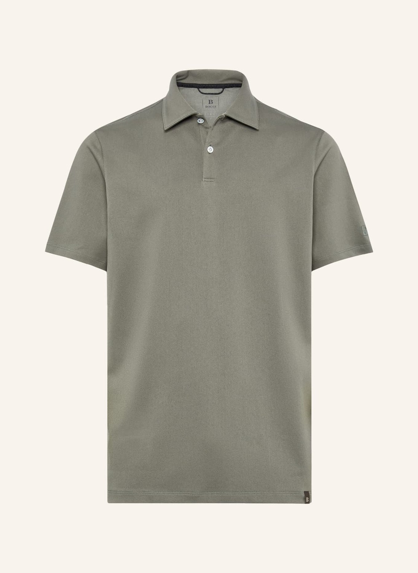 BOGGI MILANO Piqué-Poloshirt, Farbe: GRÜN (Bild 1)