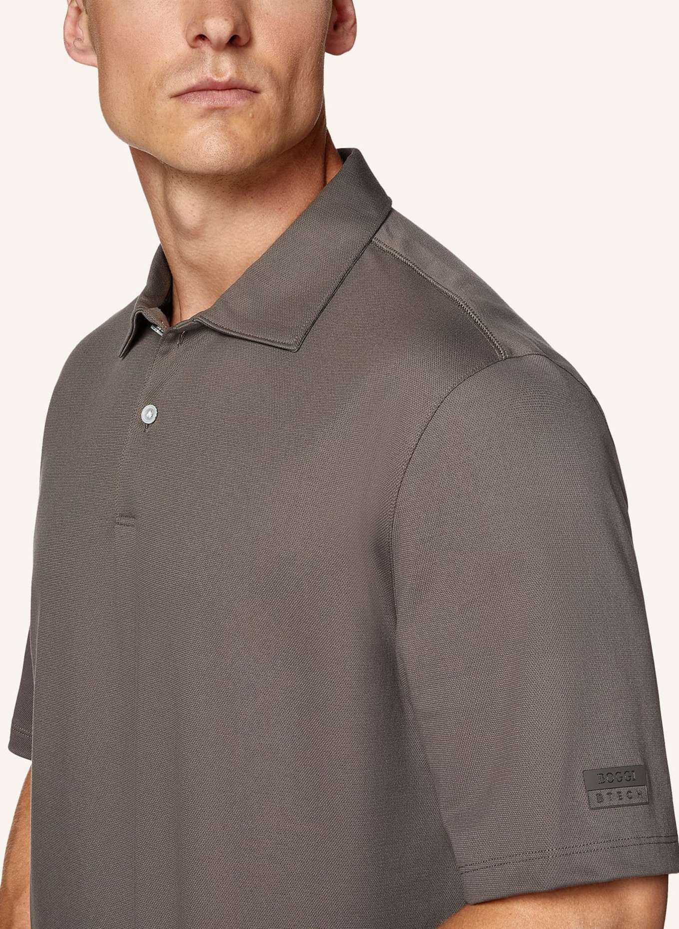 BOGGI MILANO Piqué-Poloshirt, Farbe: DUNKELGRAU (Bild 3)