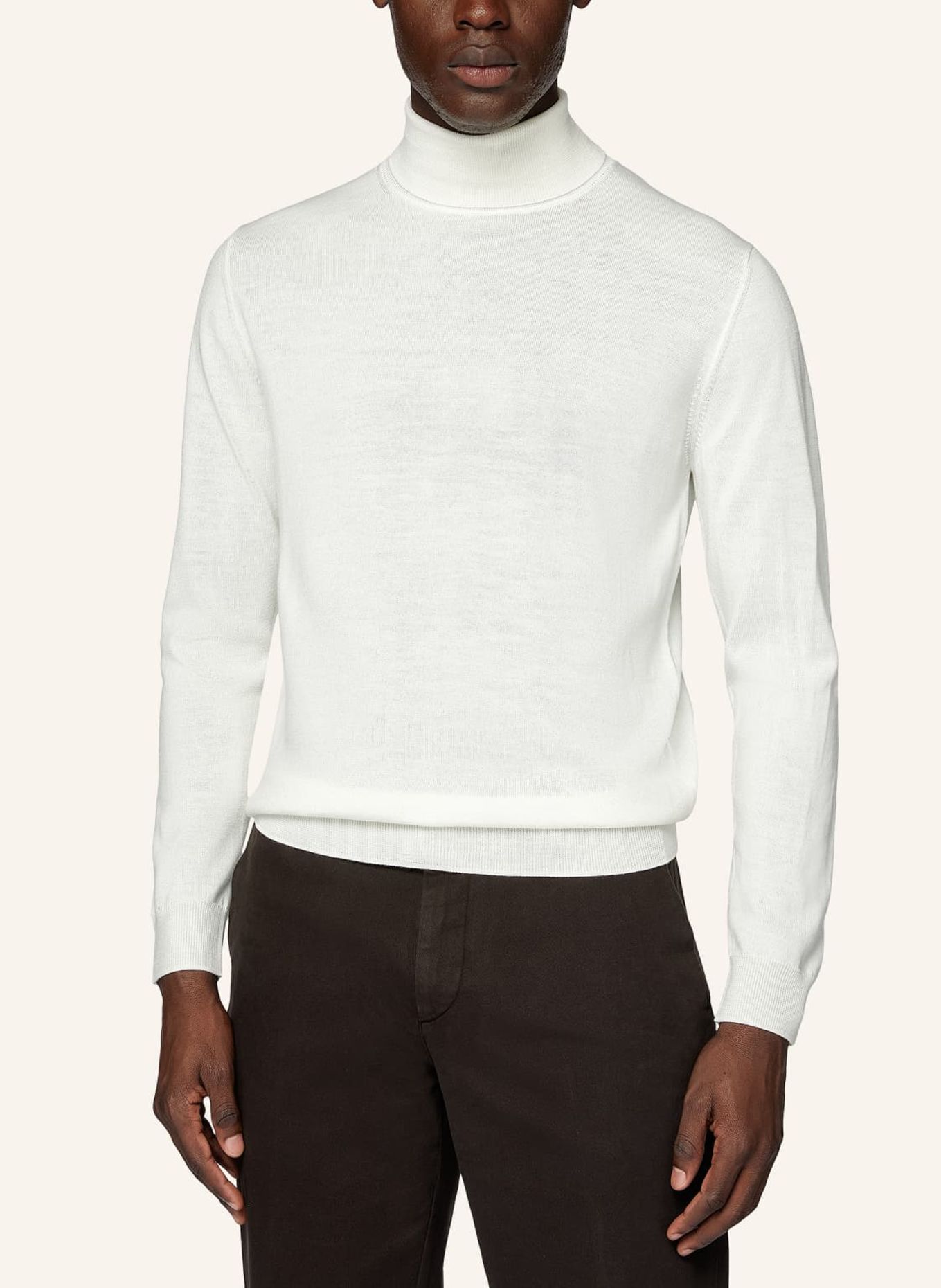 BOGGI MILANO Rollkragenpullover, Farbe: WEISS (Bild 4)