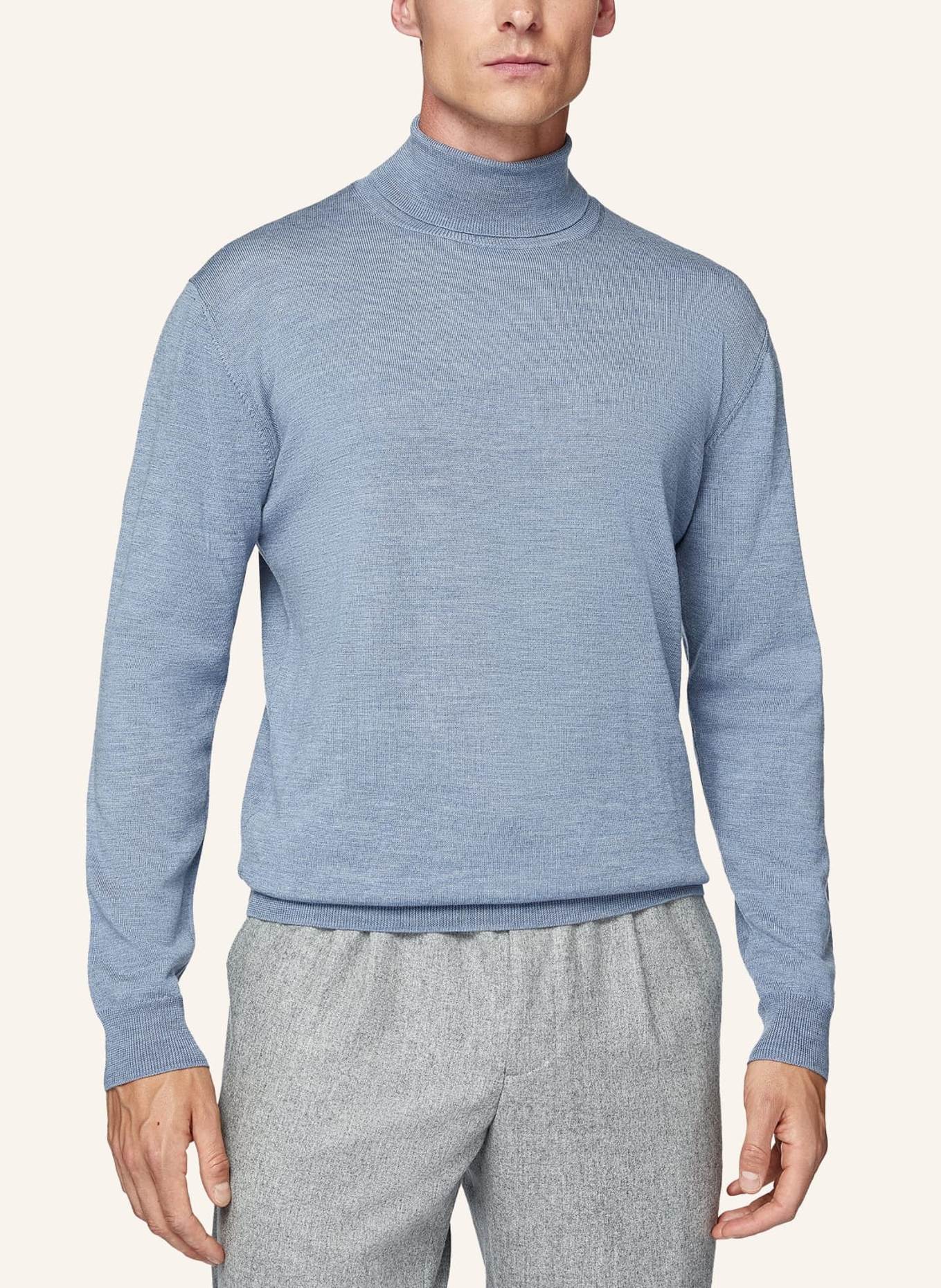 BOGGI MILANO Rollkragenpullover, Farbe: HELLBLAU (Bild 4)