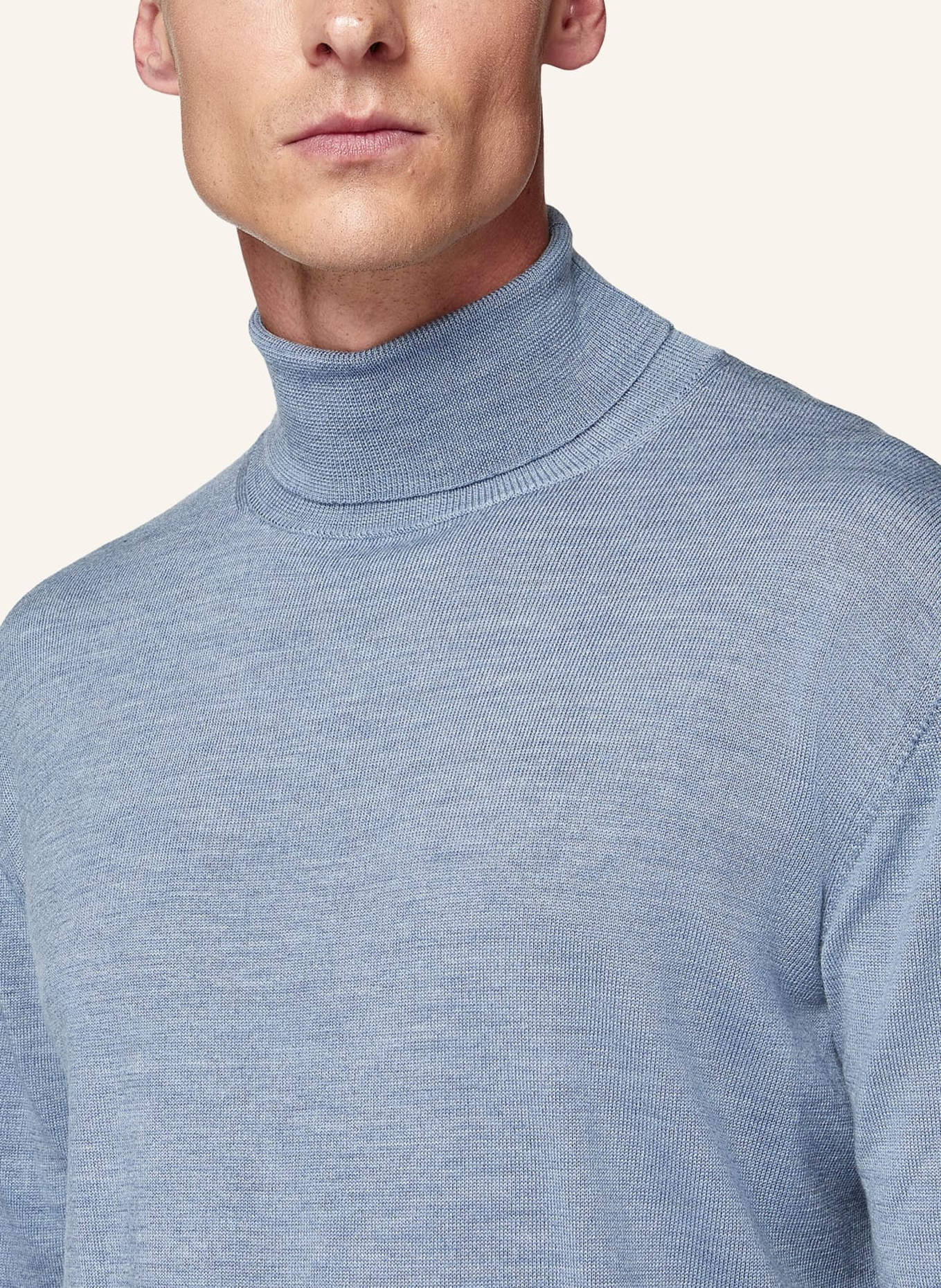 BOGGI MILANO Rollkragenpullover, Farbe: HELLBLAU (Bild 3)