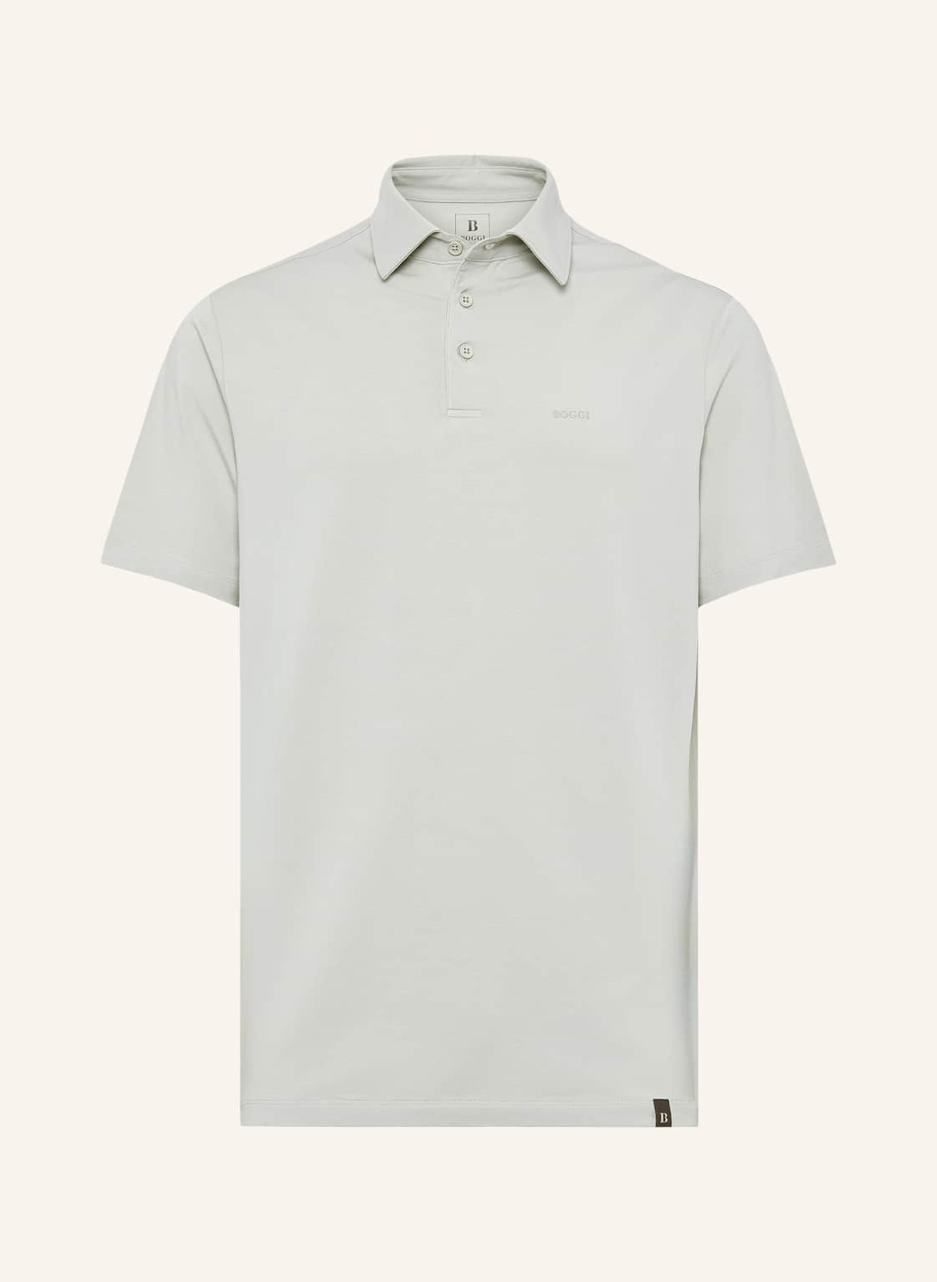 BOGGI MILANO Poloshirt Regular Fit, Farbe: HELLGRAU (Bild 1)