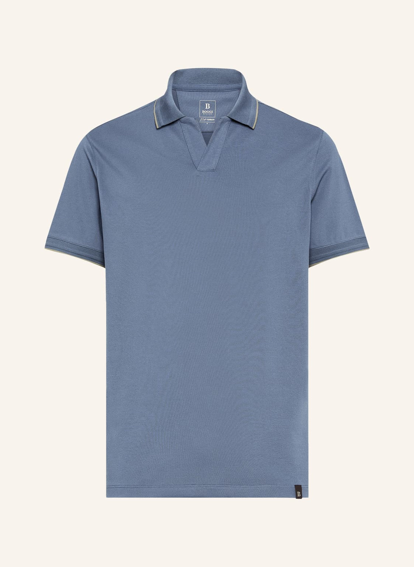 BOGGI MILANO Piqué-Poloshirt, Farbe: HELLBLAU (Bild 1)