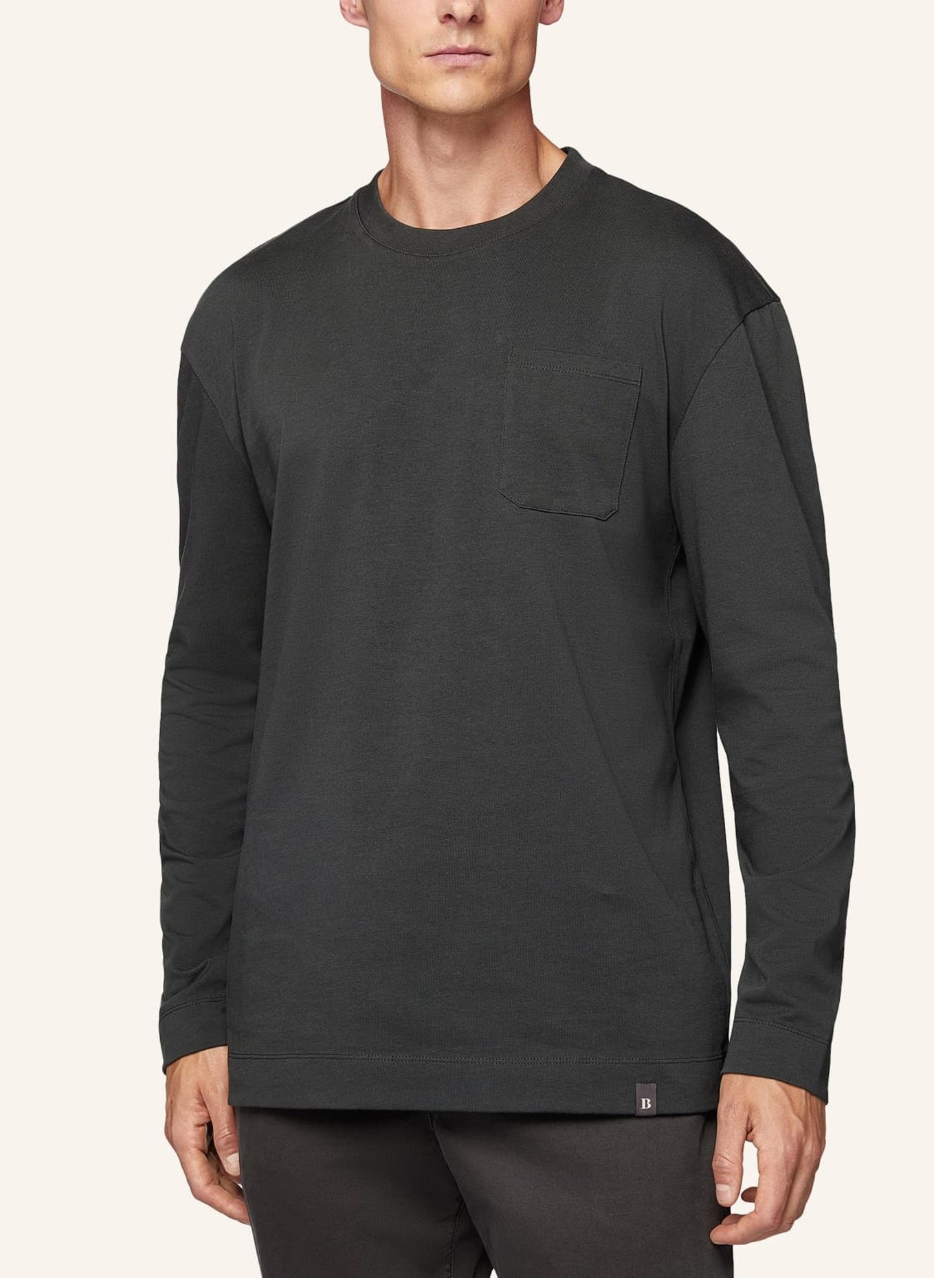 BOGGI MILANO Longsleeve, Farbe: GRAU (Bild 3)