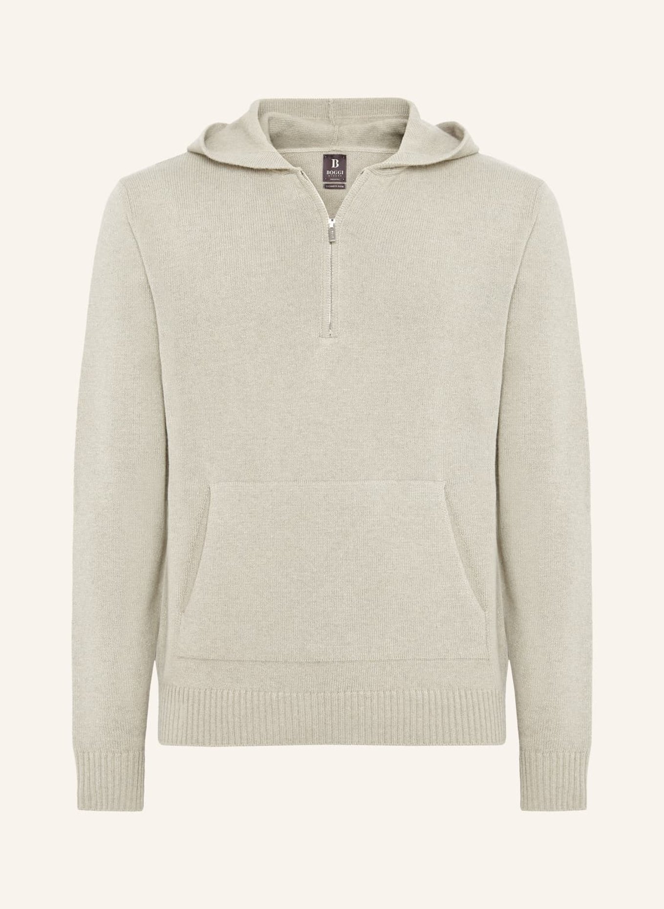 BOGGI MILANO Strick-Hoodie, Farbe: BRAUN (Bild 1)