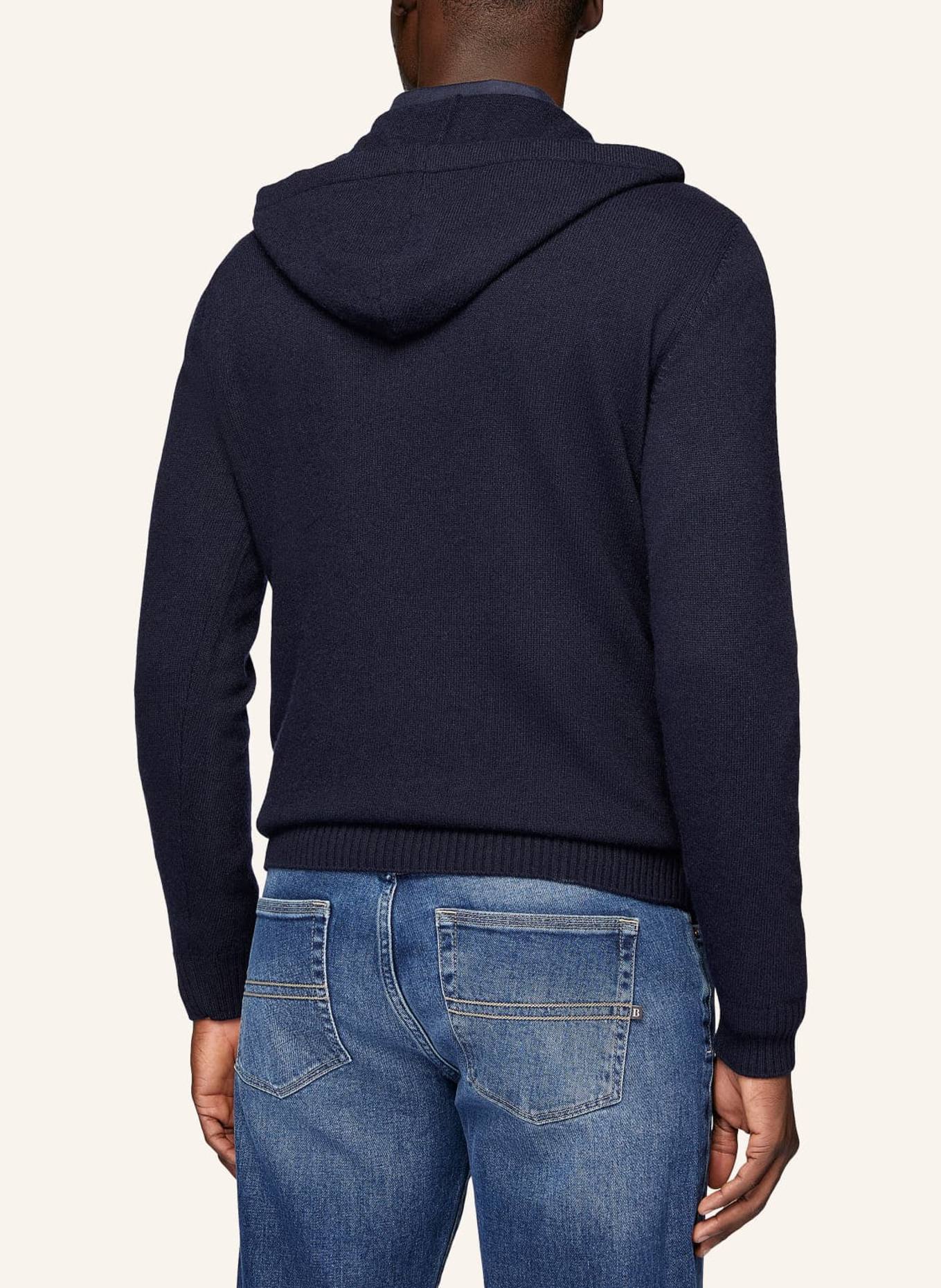 BOGGI MILANO Strick-Hoodie, Farbe: BLAU (Bild 2)