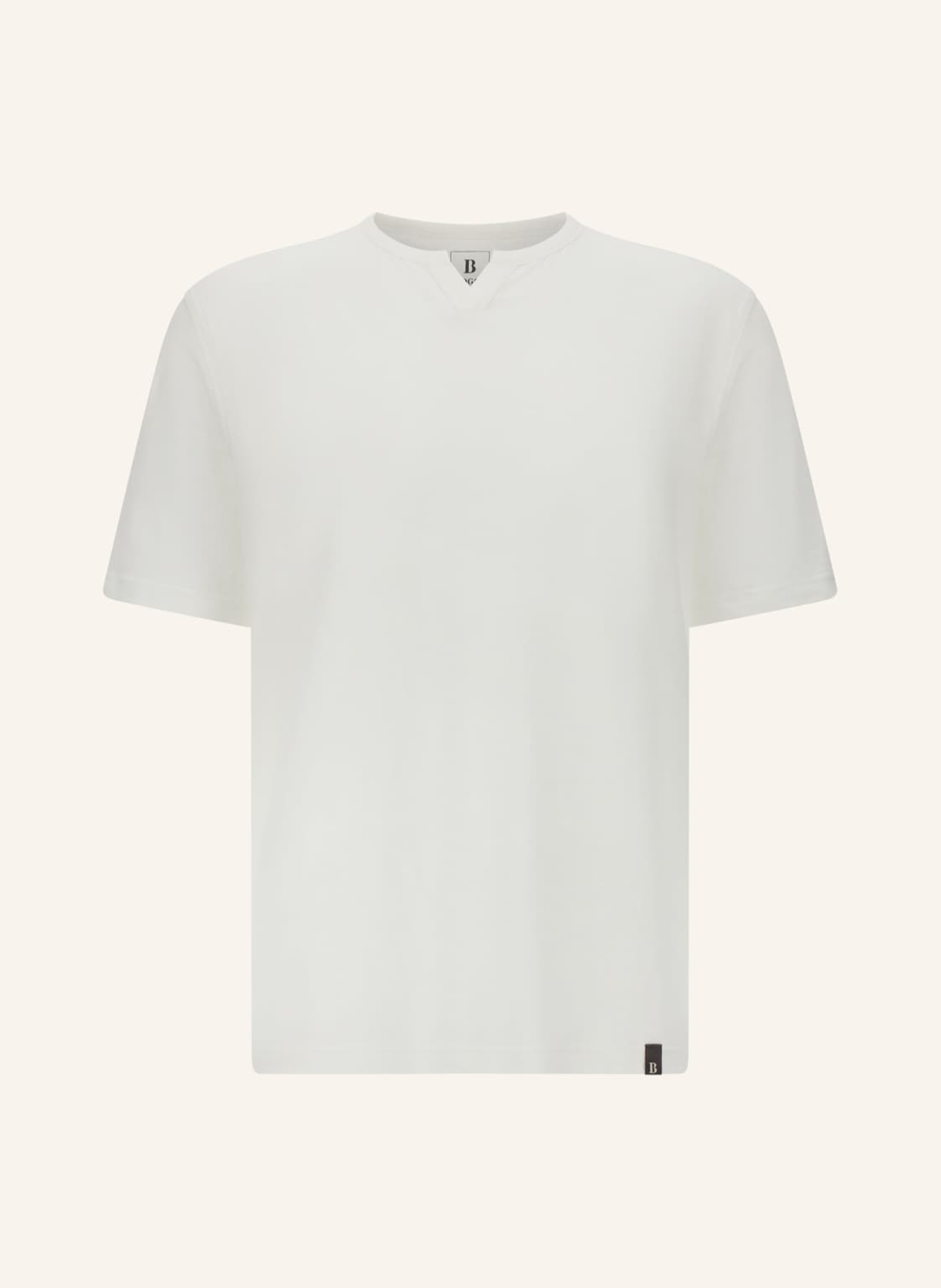 BOGGI MILANO T-Shirt aus Leinen: WEISS