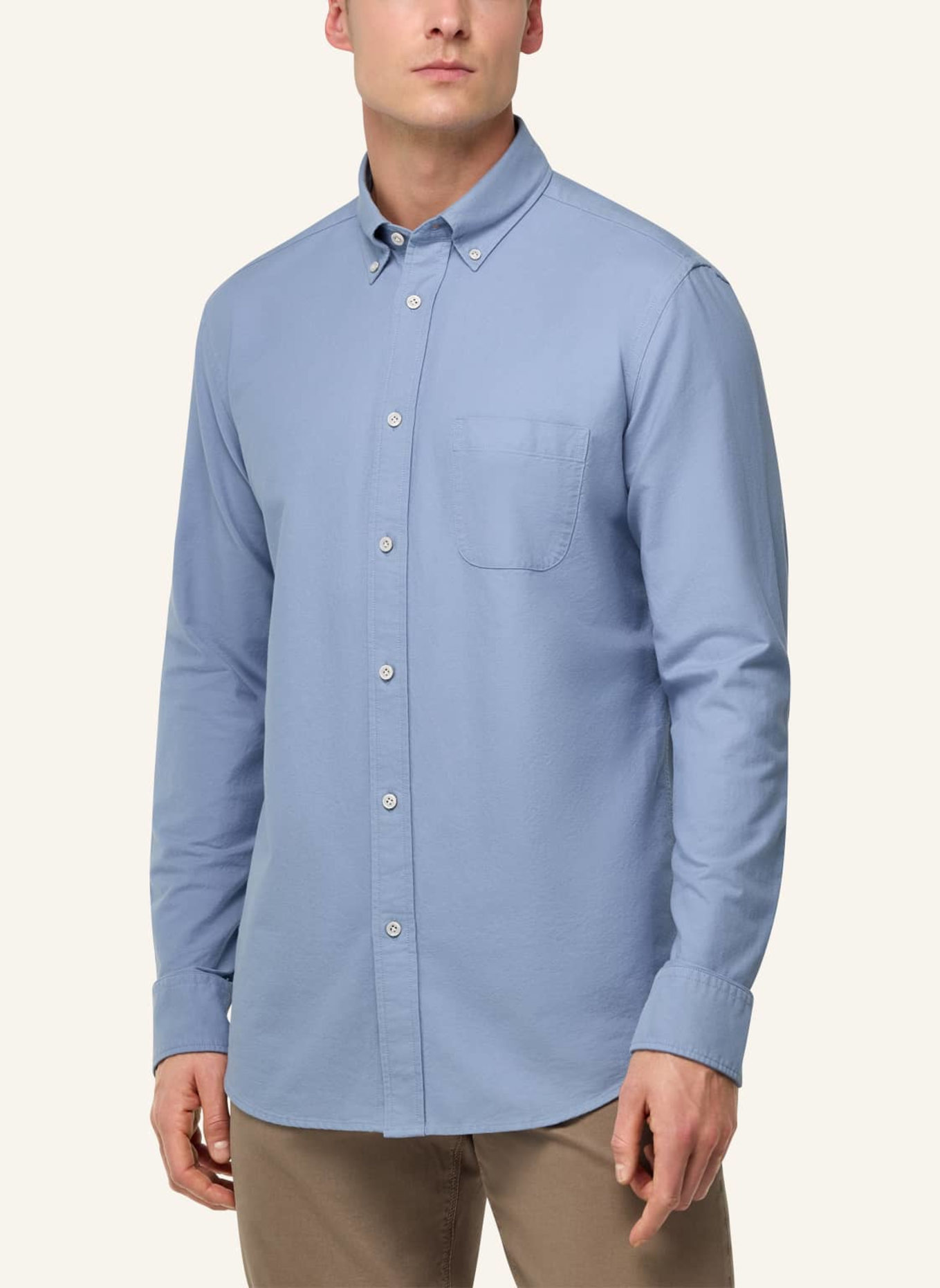 BOGGI MILANO Oxfordhemd Regular Fit: HELLBLAU