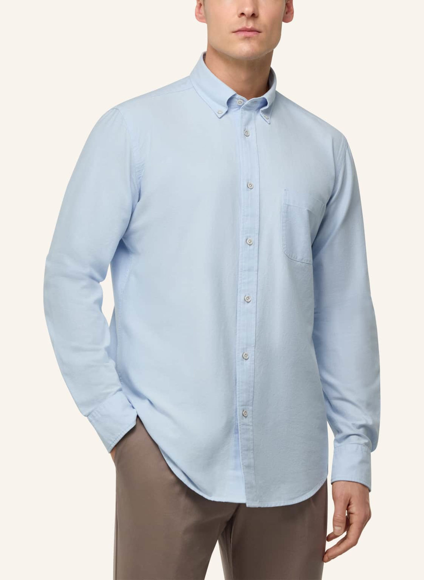 BOGGI MILANO Oxfordhemd Regular Fit: HELLBLAU