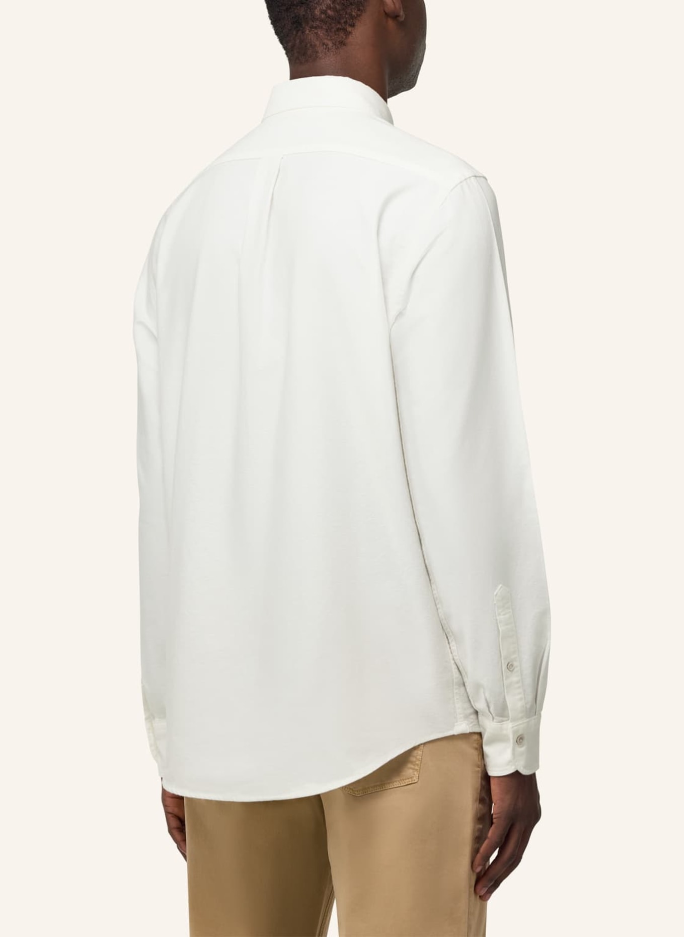 BOGGI MILANO Oxfordhemd Regular Fit: WEISS