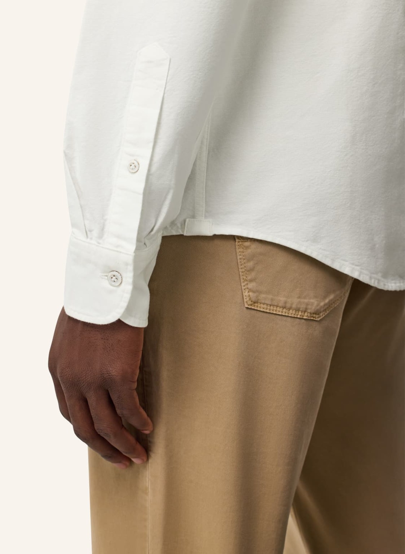 BOGGI MILANO Oxfordhemd Regular Fit: WEISS