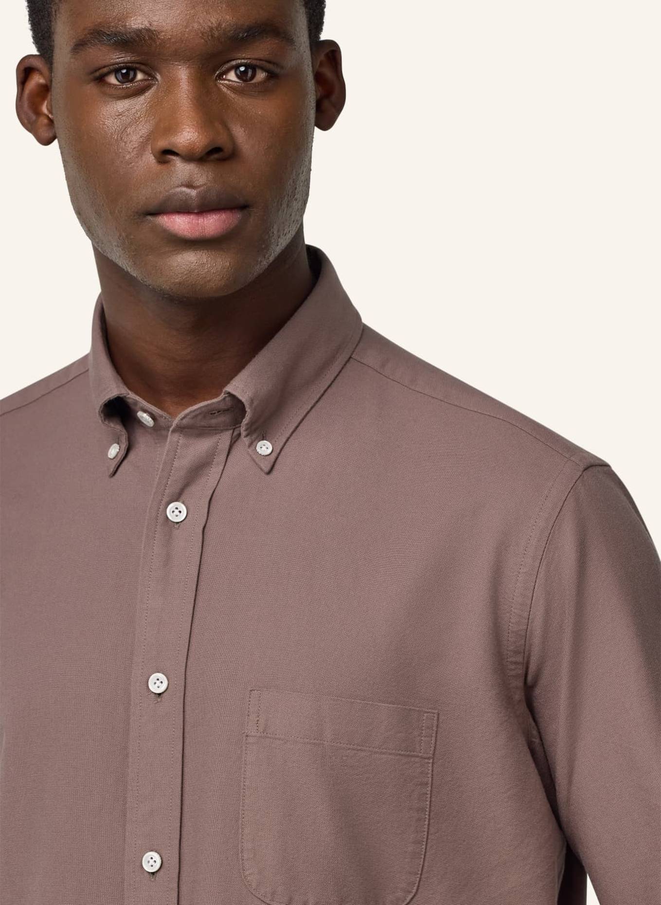 BOGGI MILANO Oxfordhemd Regular Fit: GRAU