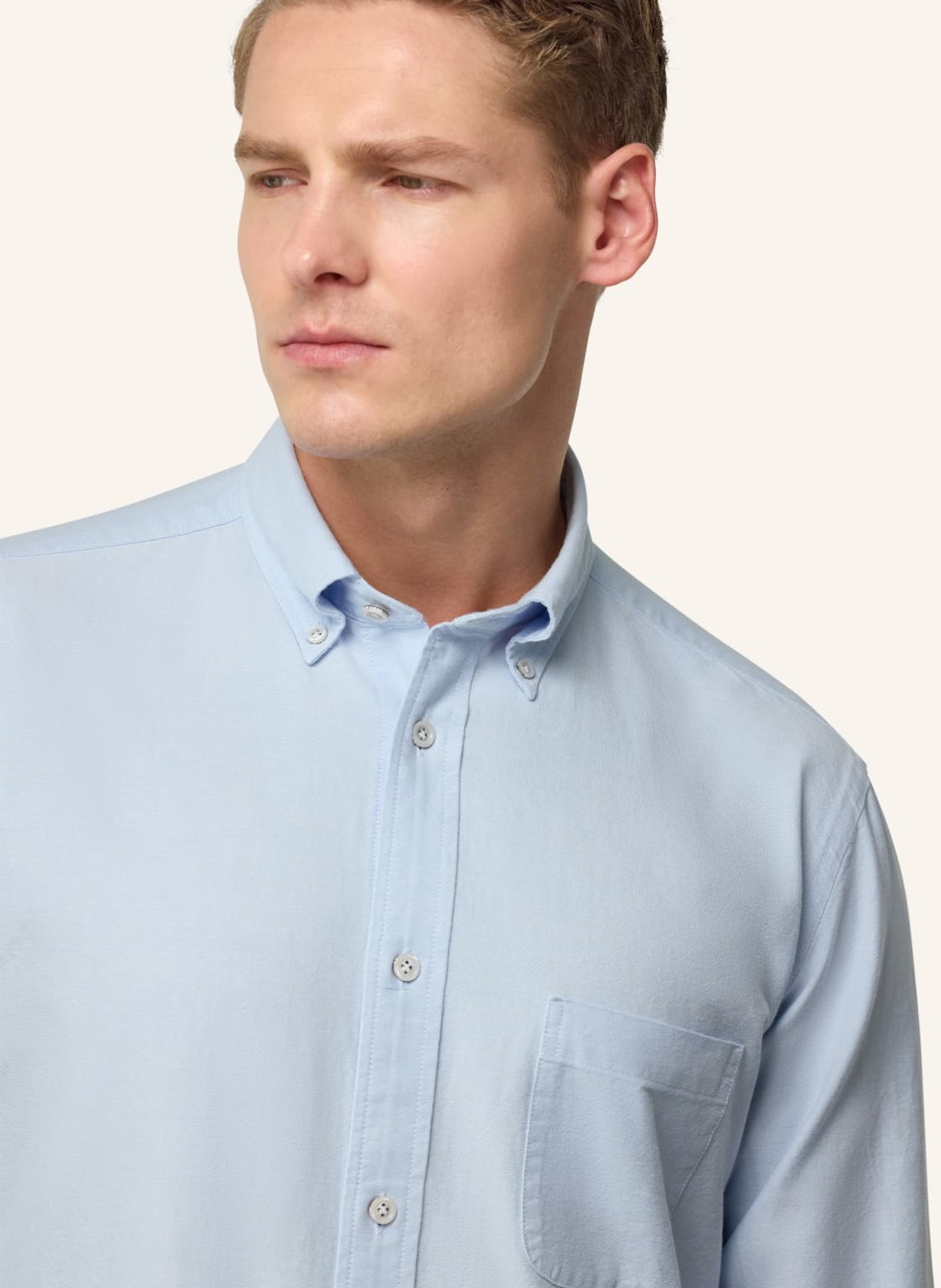 BOGGI MILANO Oxfordhemd Regular Fit: HELLBLAU