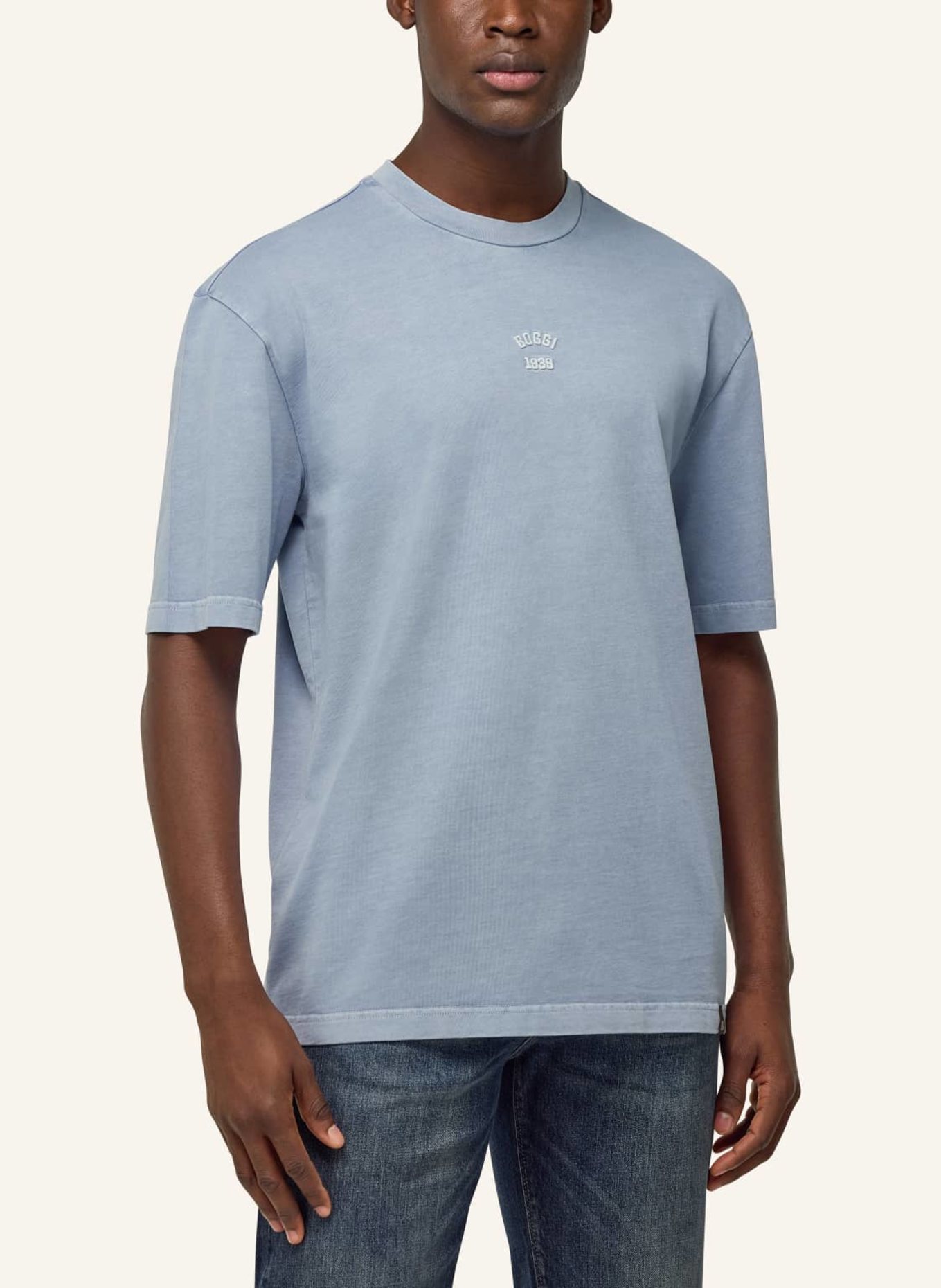BOGGI MILANO T-shirt: LIGHT BLUE