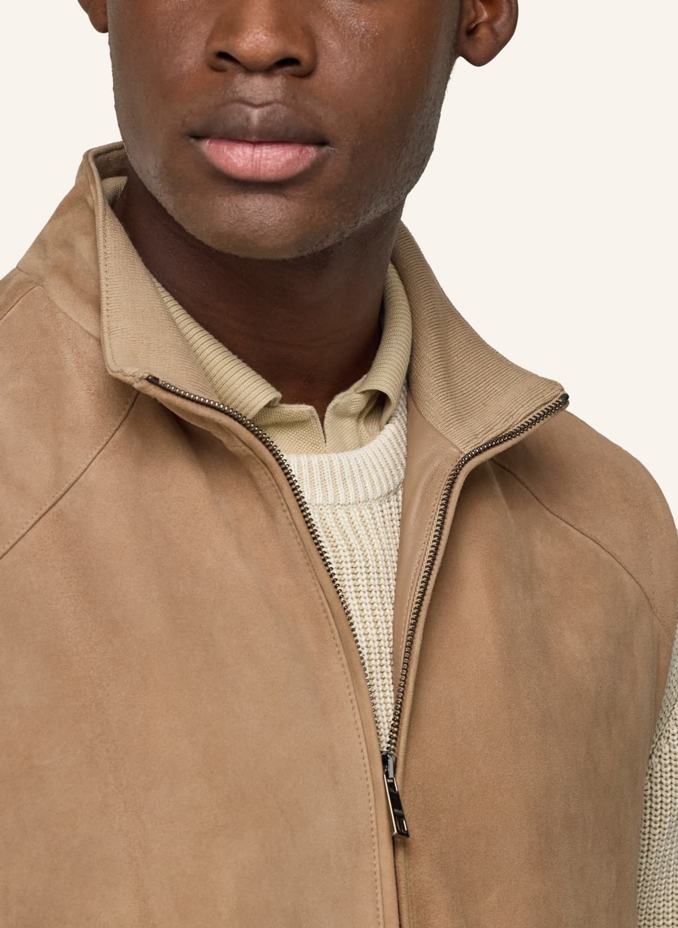 BOGGI MILANO Lederweste: BEIGE