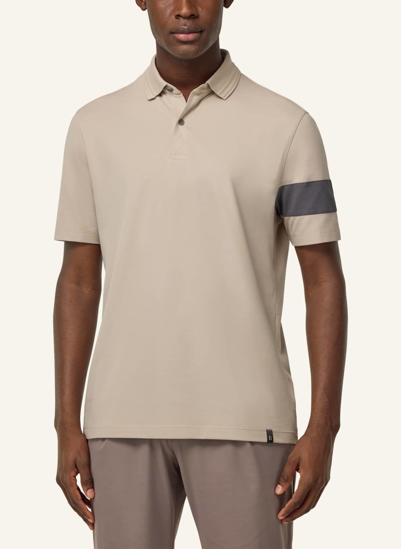 BOGGI MILANO Piqué-Poloshirt: BRAUN