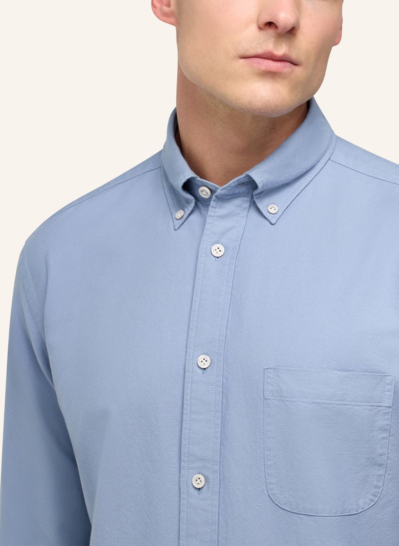 BOGGI MILANO Oxfordhemd Regular Fit: HELLBLAU