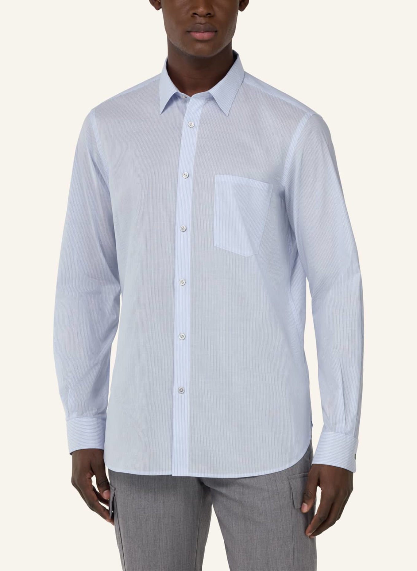 BOGGI MILANO Hemd Regular Fit: HELLBLAU