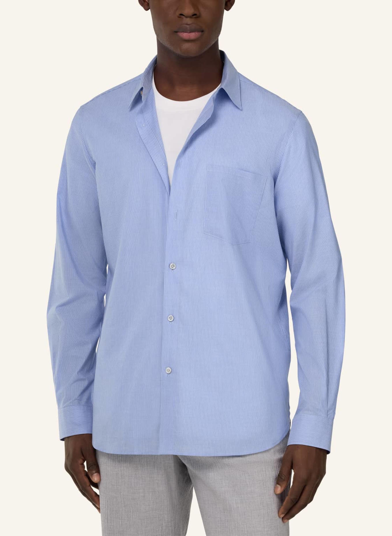 BOGGI MILANO Hemd Regular Fit: HELLBLAU
