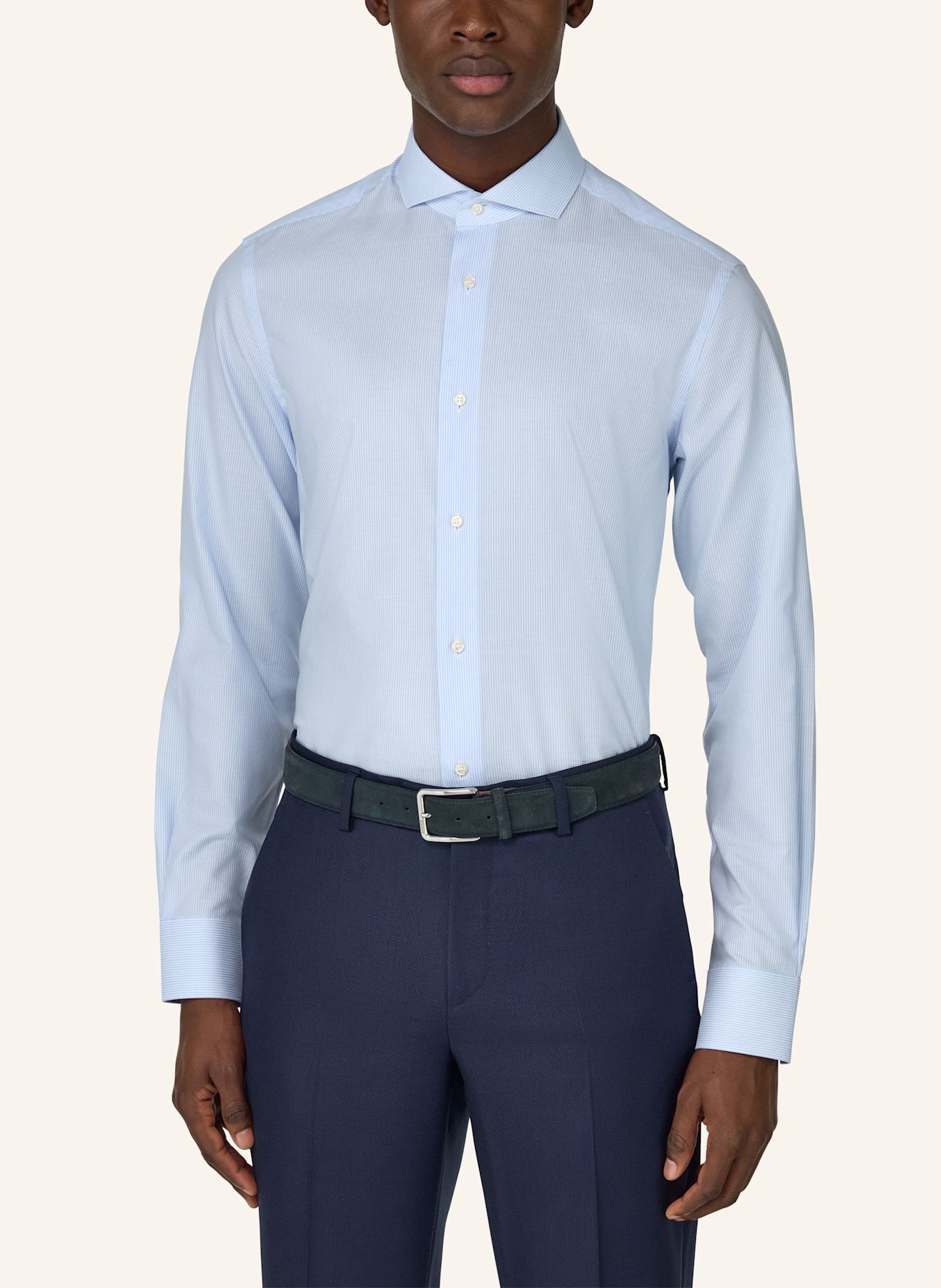 BOGGI MILANO Hemd Slim Fit: LICHTBLAUW