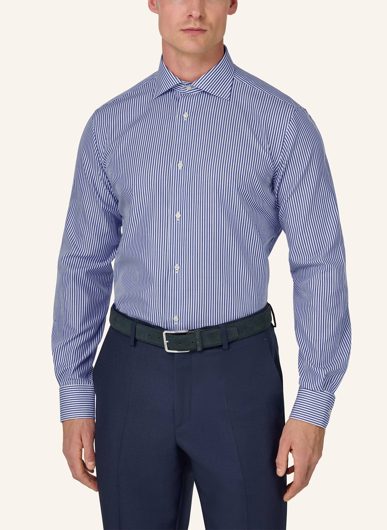 BOGGI MILANO Hemd Regular Fit: BLAUW