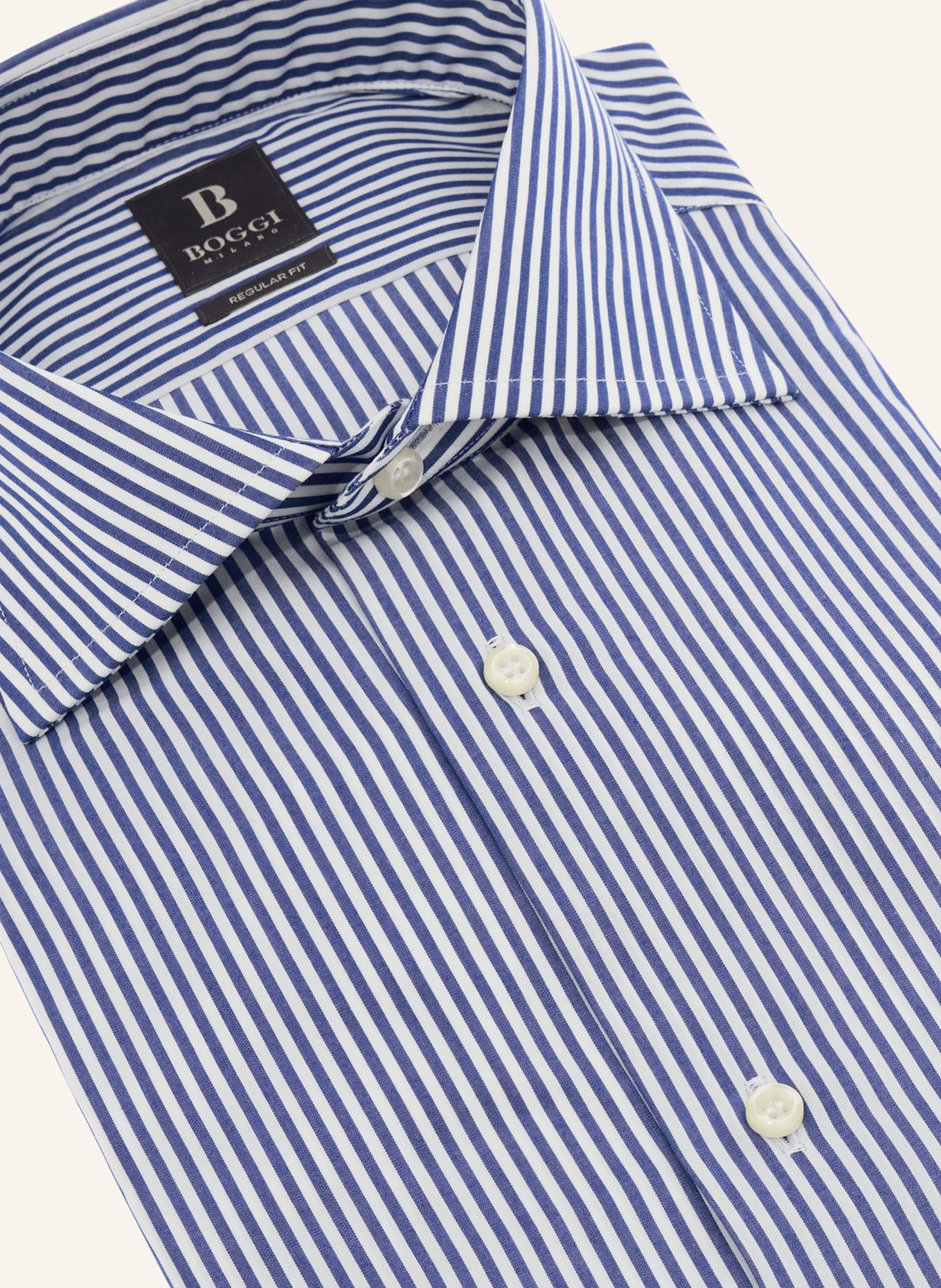 BOGGI MILANO Hemd Regular Fit: BLAUW