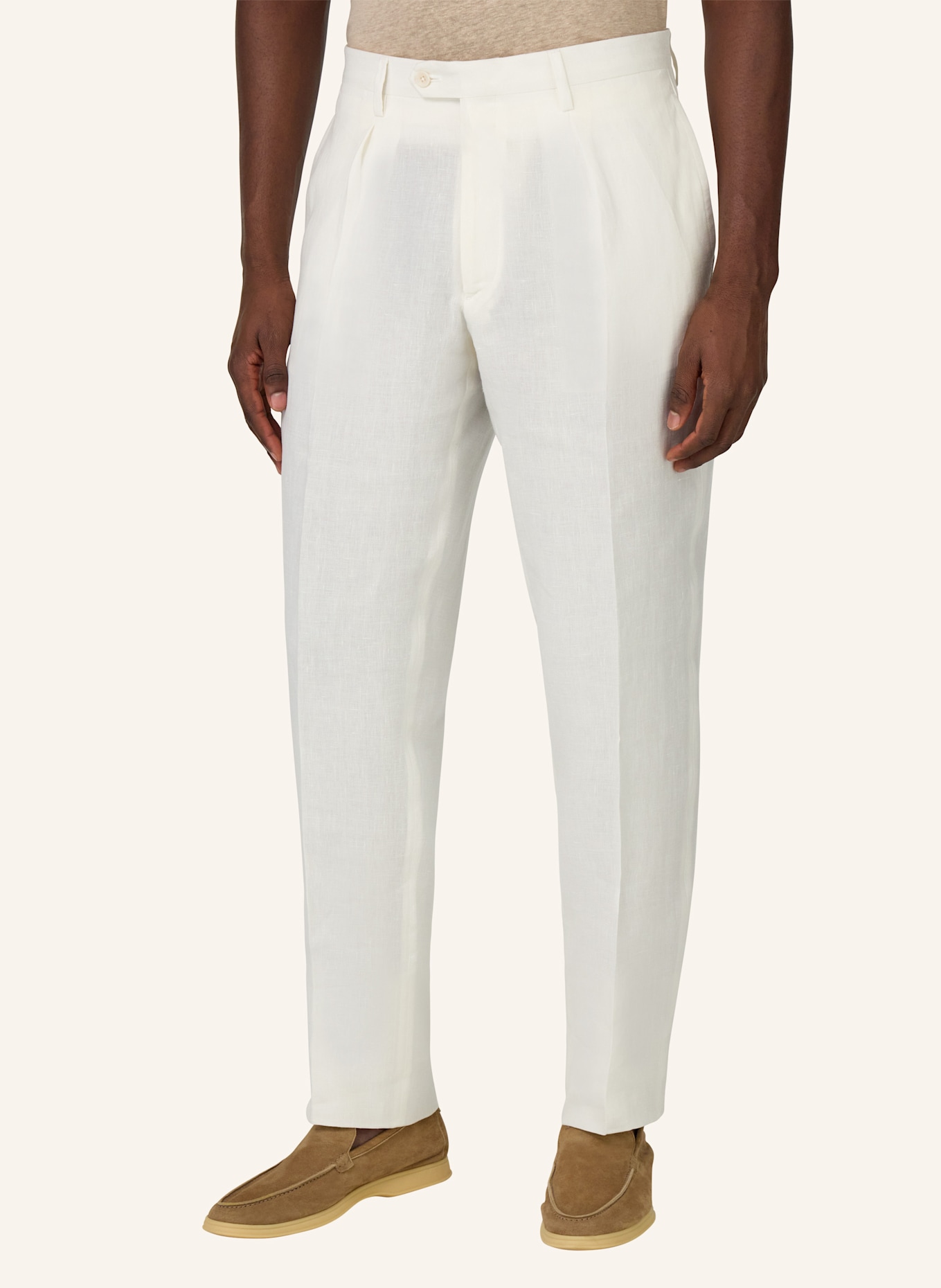 BOGGI MILANO Leinenhose: WIT