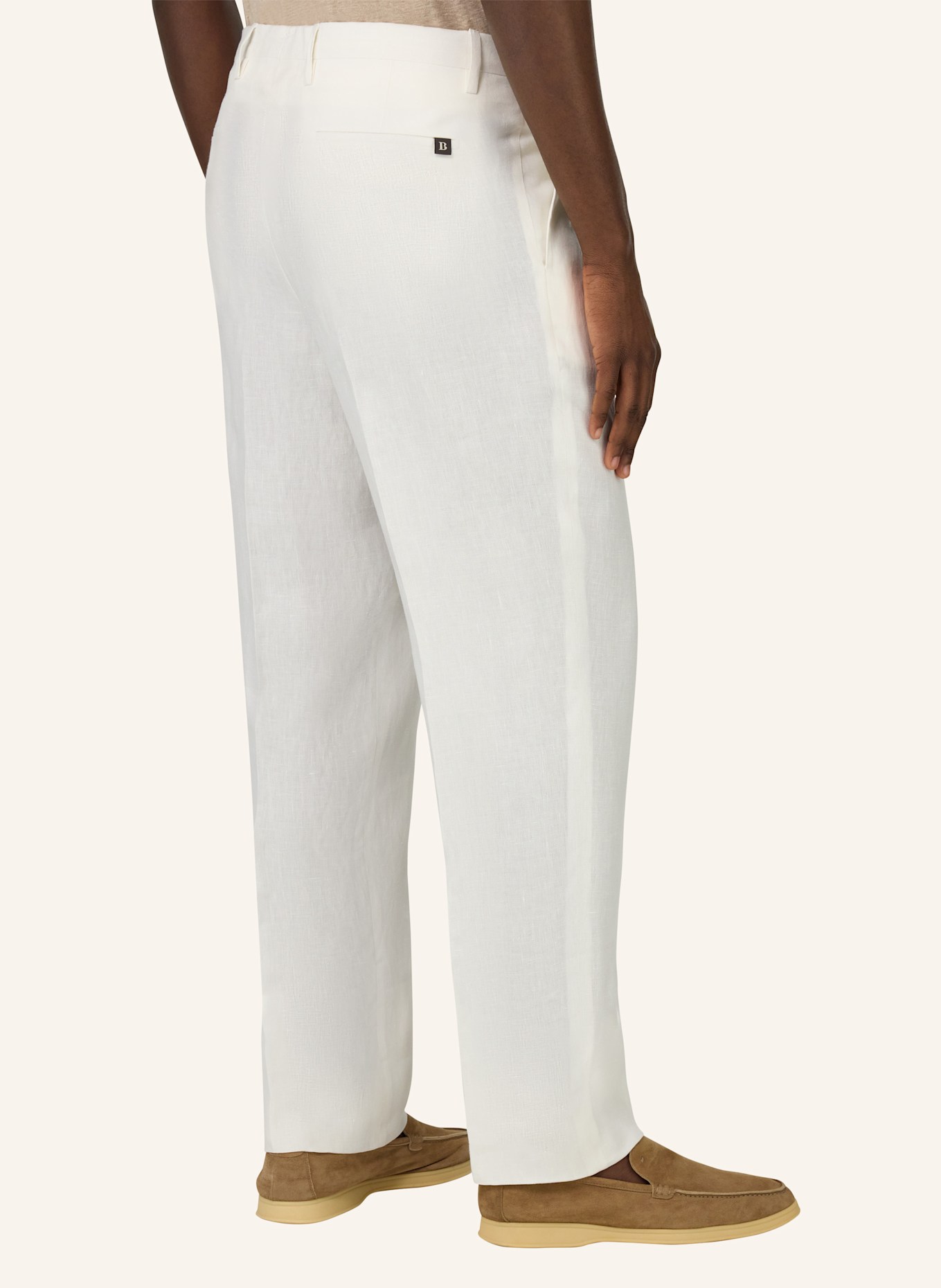 BOGGI MILANO Leinenhose: WIT