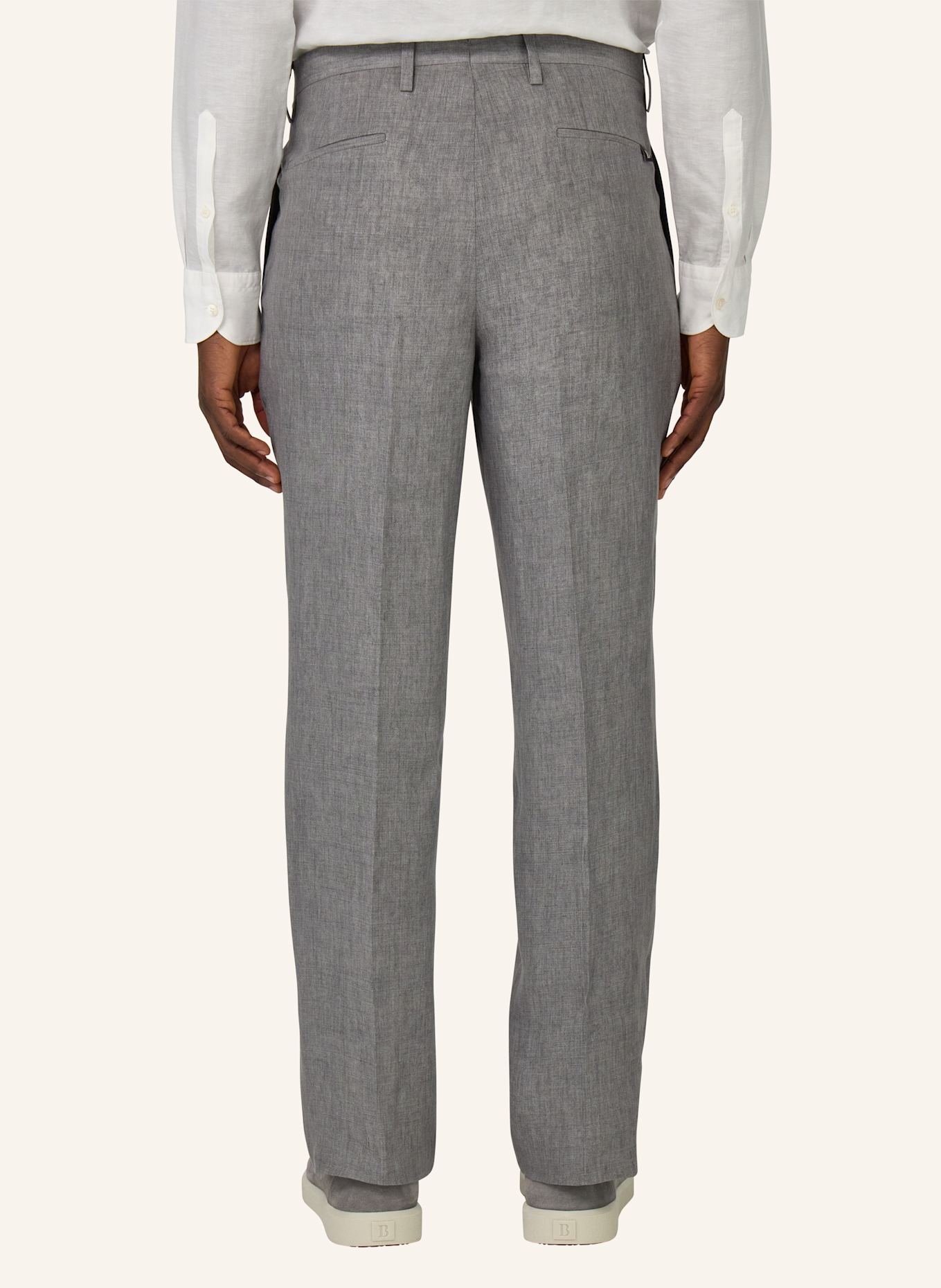 BOGGI MILANO Leinenhose: GRIJS