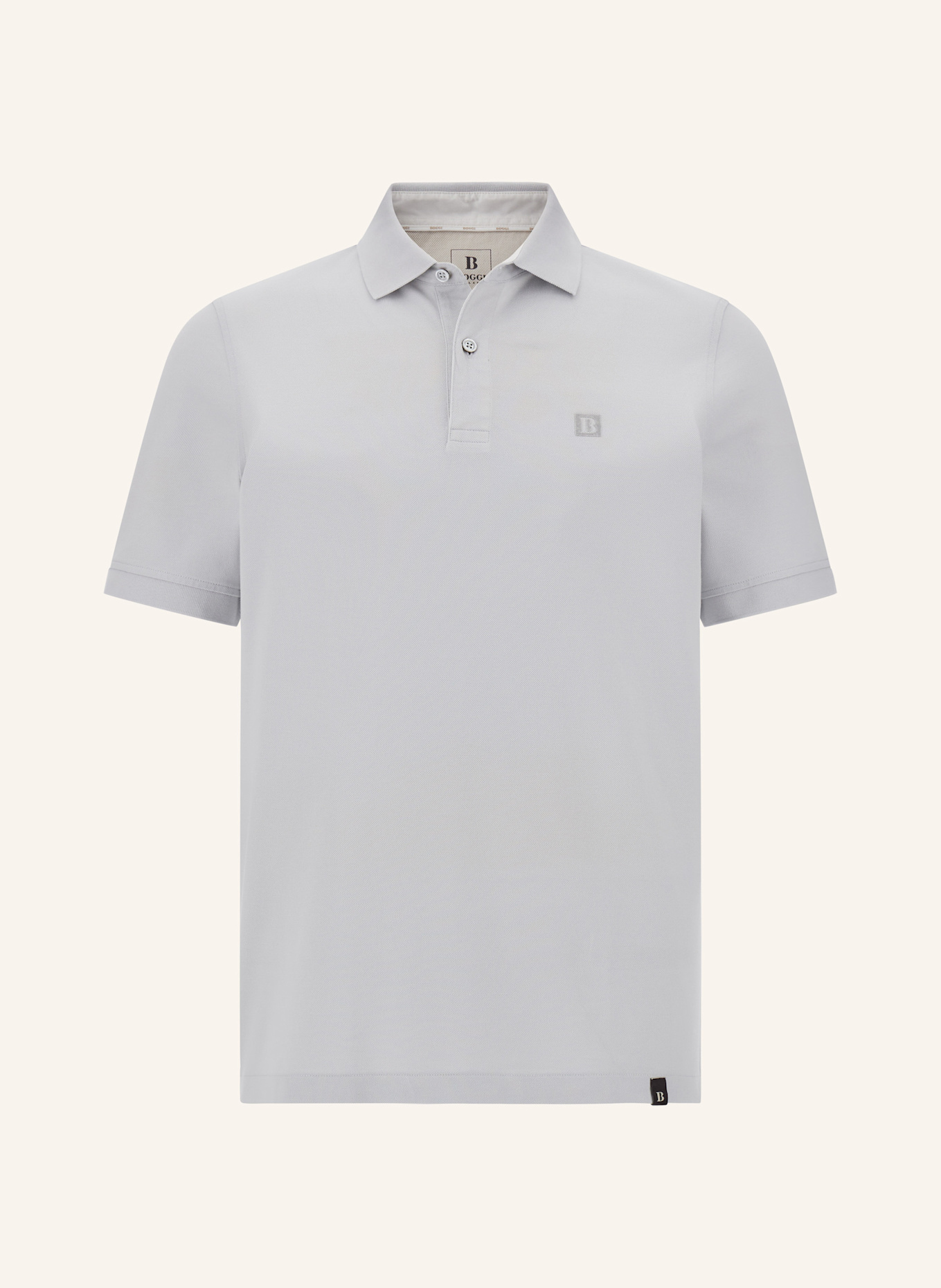 BOGGI MILANO Piqué-Poloshirt: WEISS