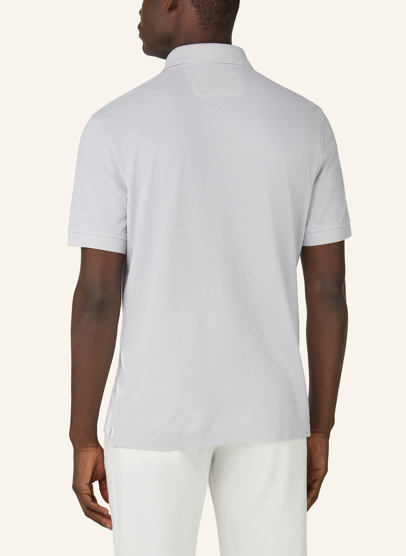 BOGGI MILANO Piqué-Poloshirt: WEISS