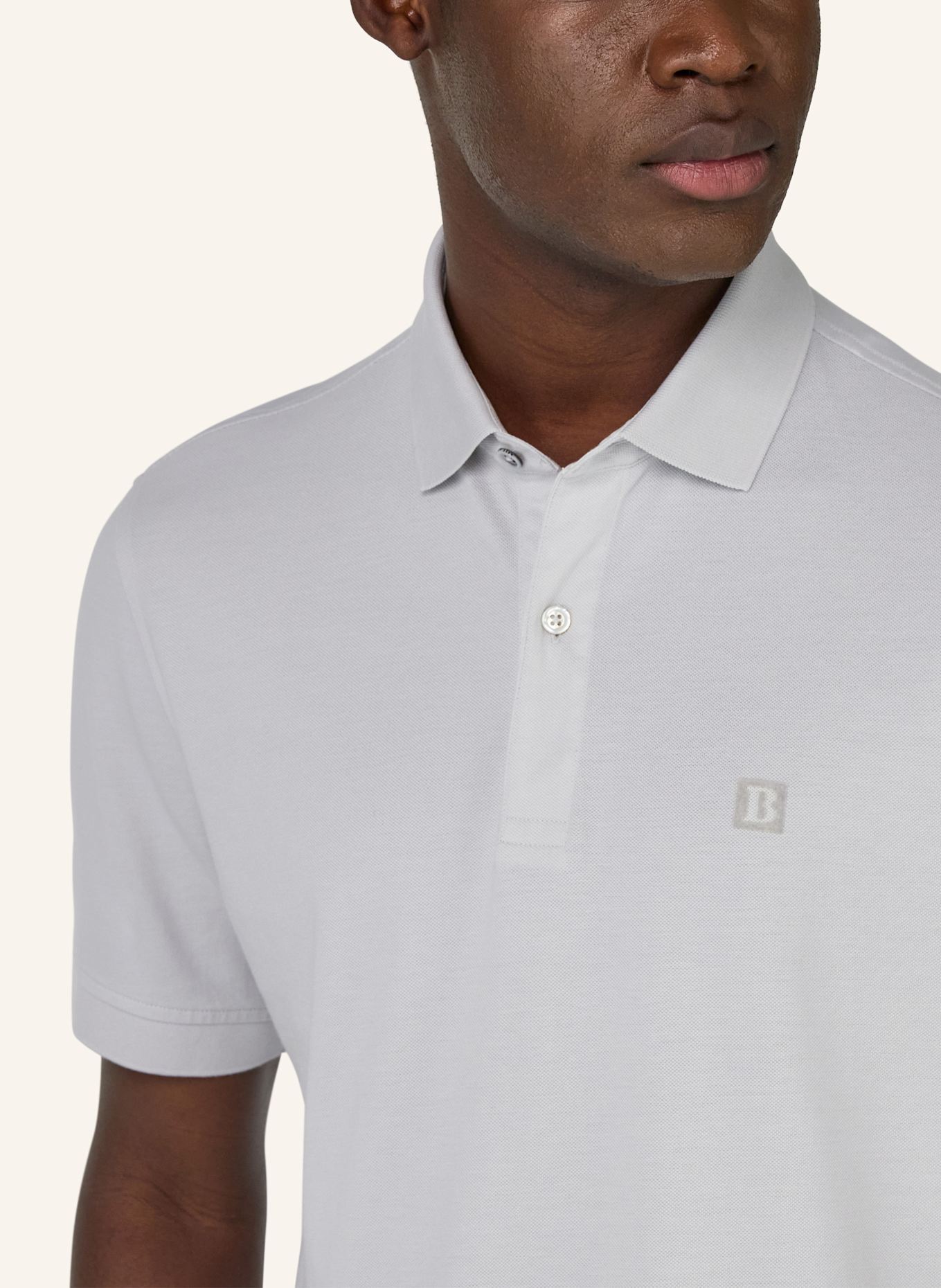 BOGGI MILANO Piqué-Poloshirt: WEISS