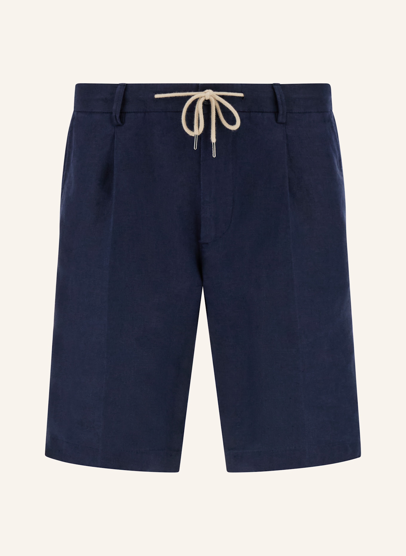 BOGGI MILANO Leinenshorts: BLAU