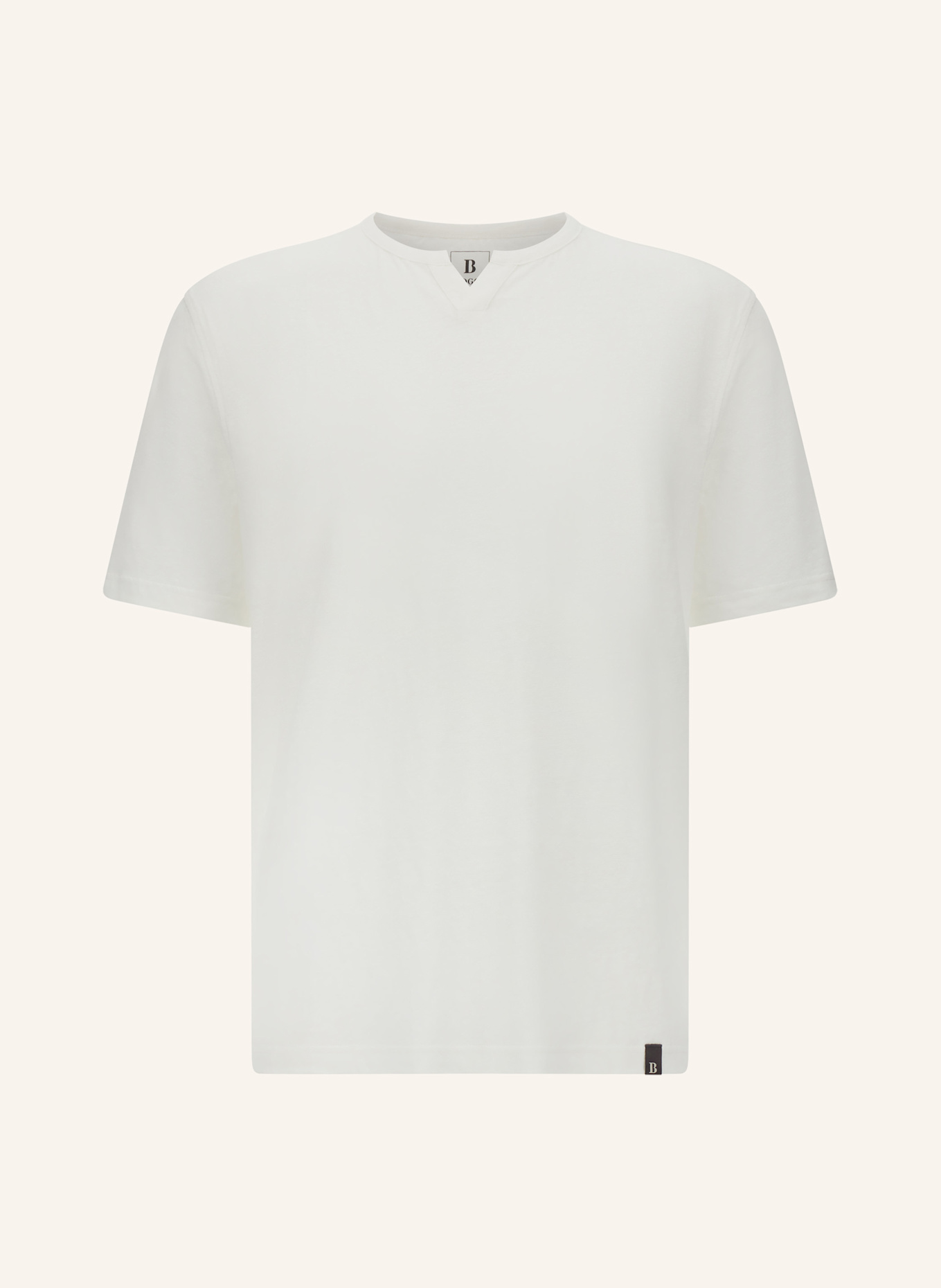 BOGGI MILANO T-shirt van linnen: WIT