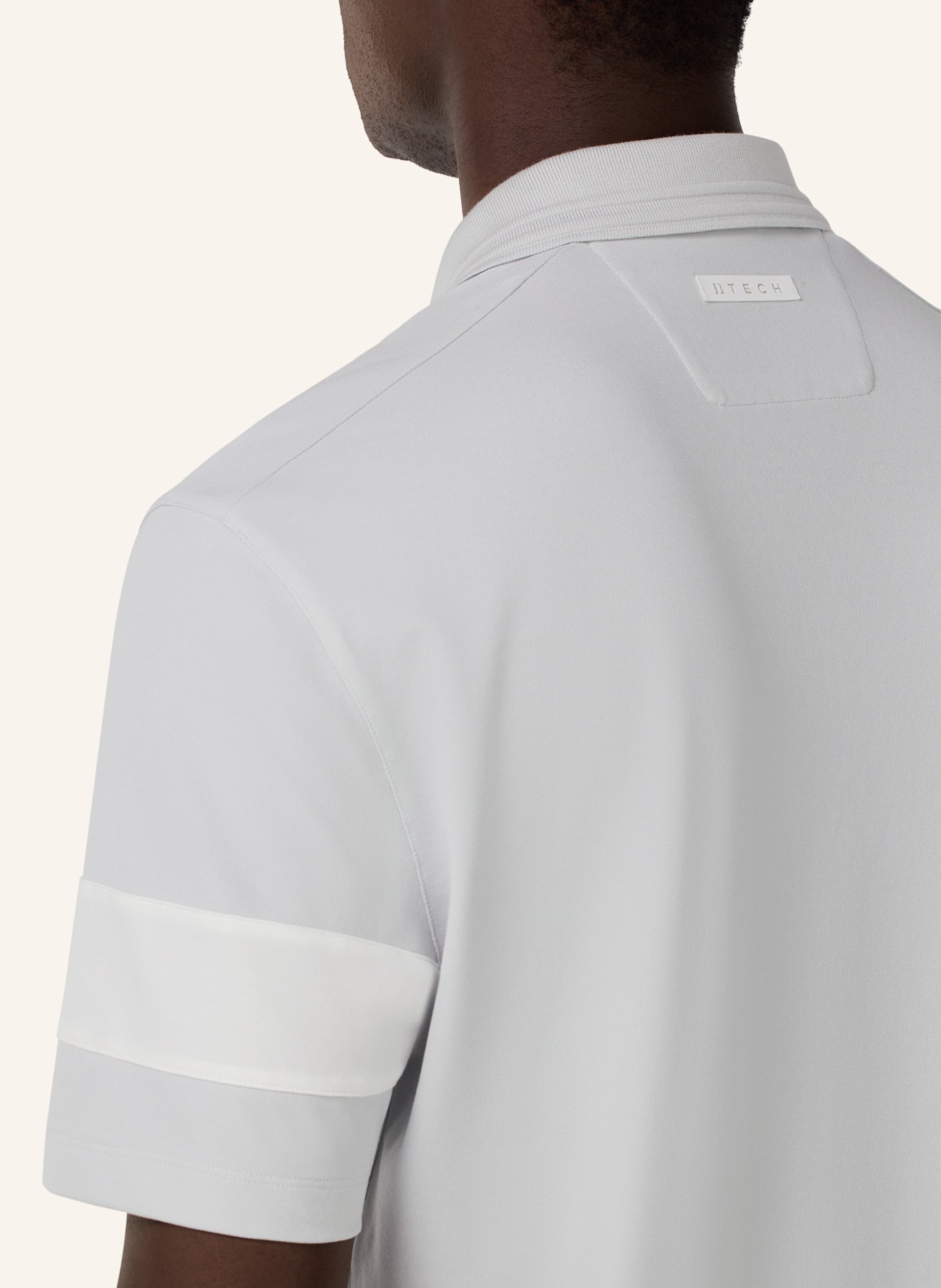 BOGGI MILANO Piqué-Poloshirt: WEISS