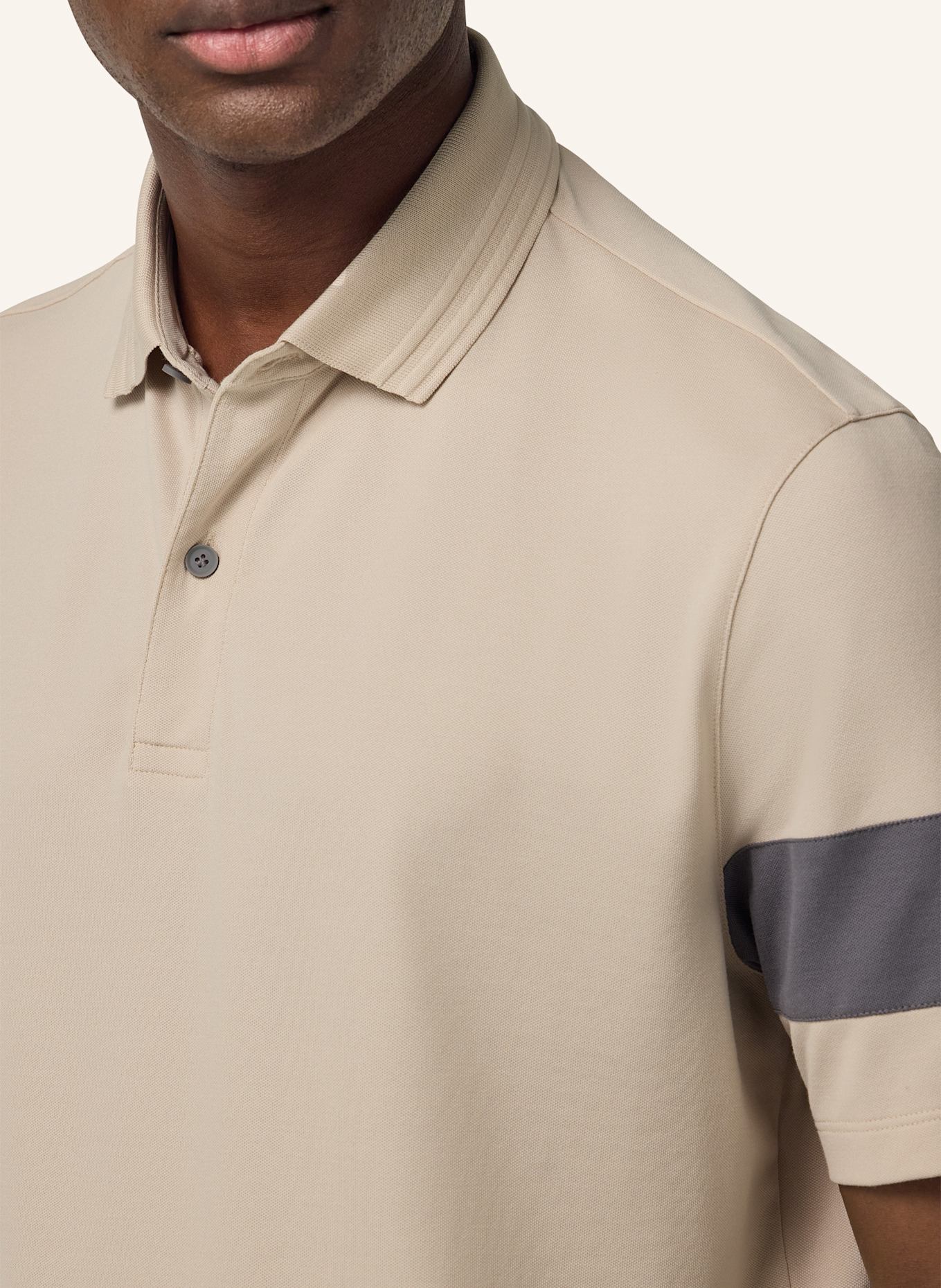BOGGI MILANO Piqué-Poloshirt: BRAUN