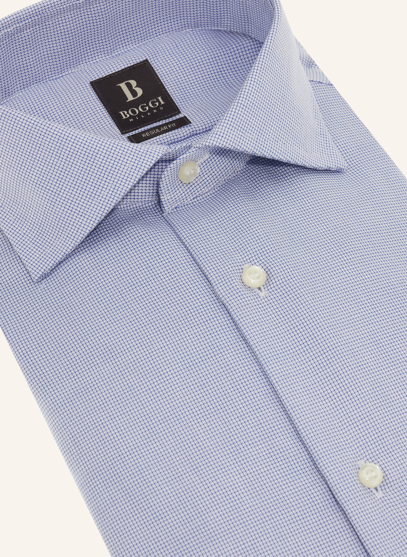 BOGGI MILANO Hemd Regular Fit: BLAU