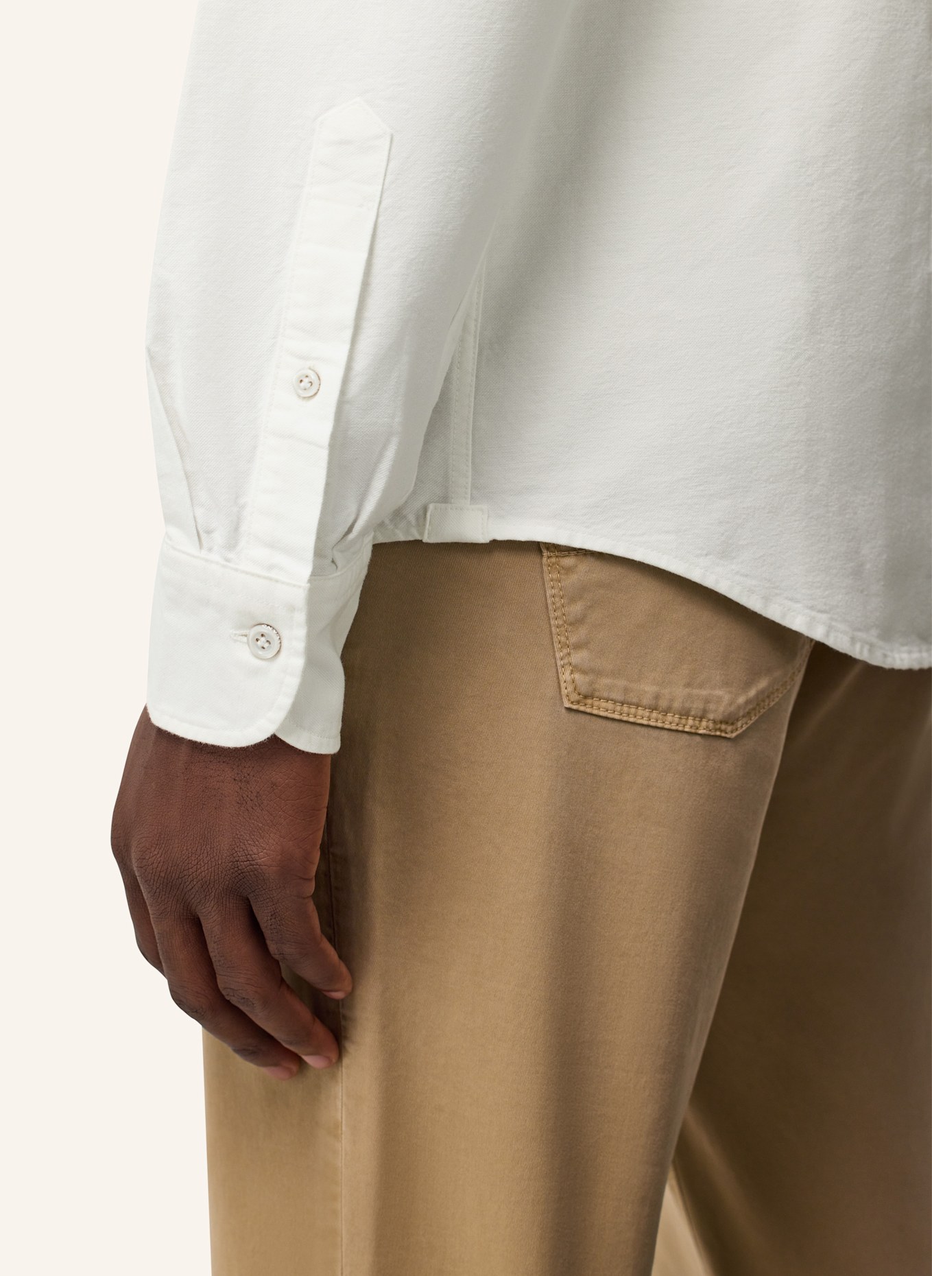 BOGGI MILANO Oxfordhemd Regular Fit: WEISS