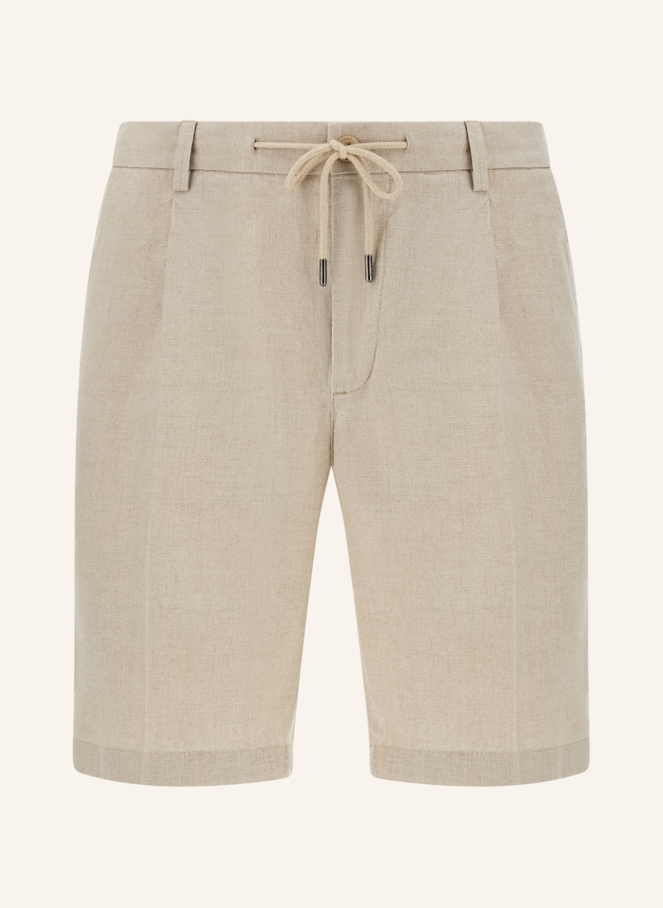 BOGGI MILANO Leinenshorts: BRAUN