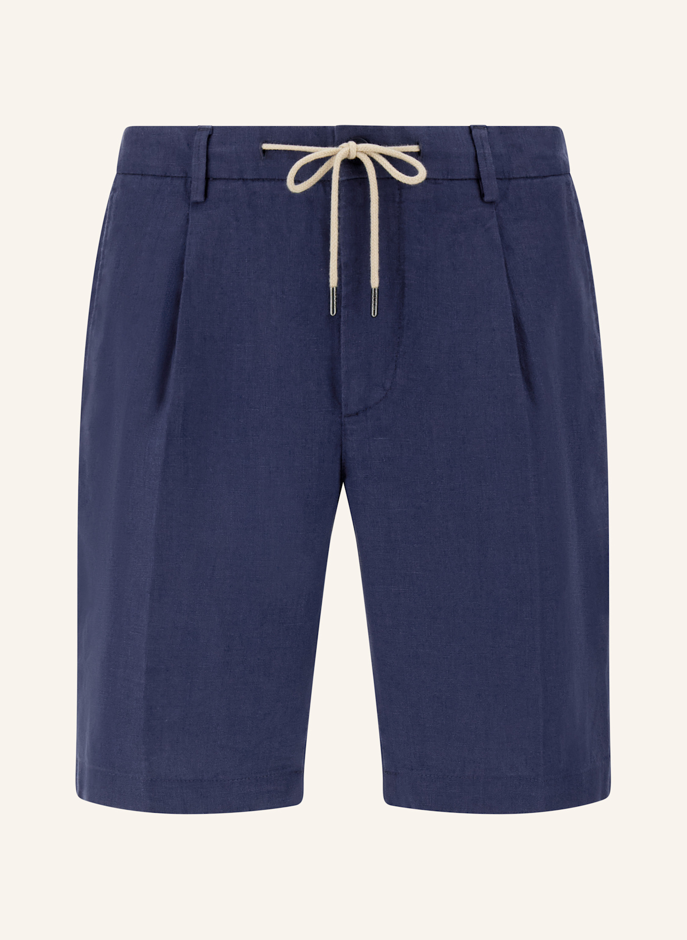 BOGGI MILANO Leinenshorts: BLAU