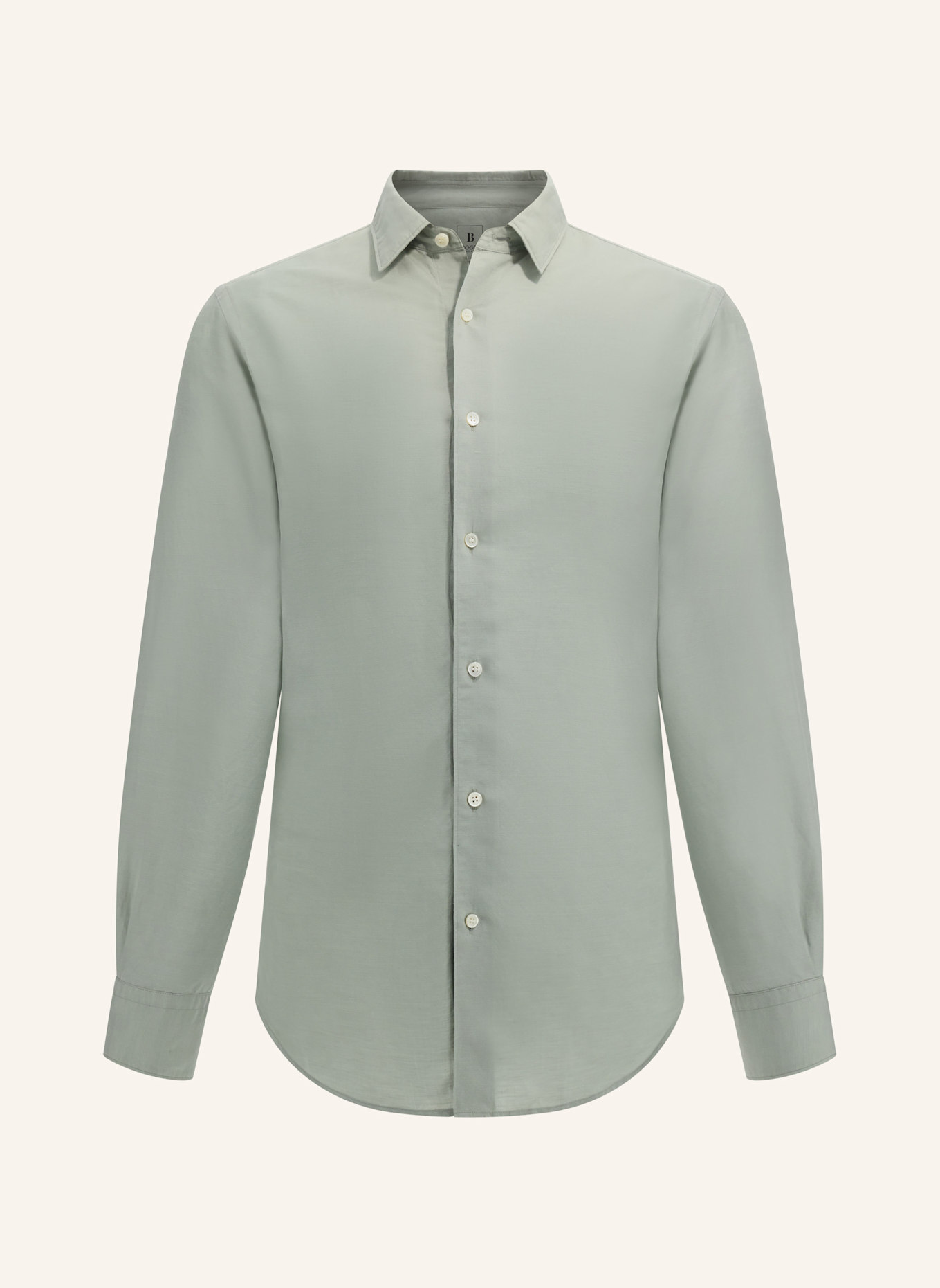 BOGGI MILANO Hemd Regular Fit mit Leinen: GROEN