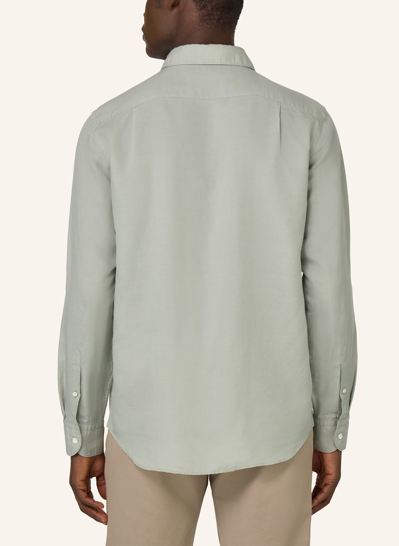 BOGGI MILANO Hemd Regular Fit mit Leinen: GROEN