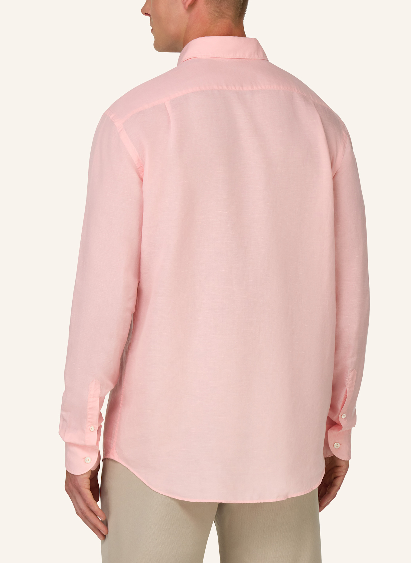 BOGGI MILANO Hemd Regular Fit mit Leinen: ROZE