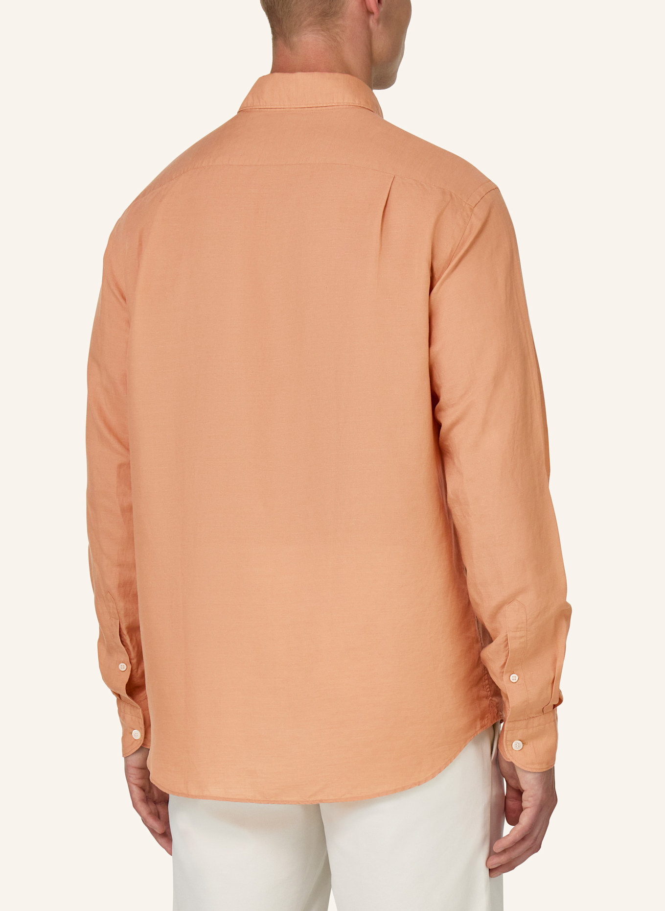 BOGGI MILANO Hemd Regular Fit mit Leinen: ORANJE