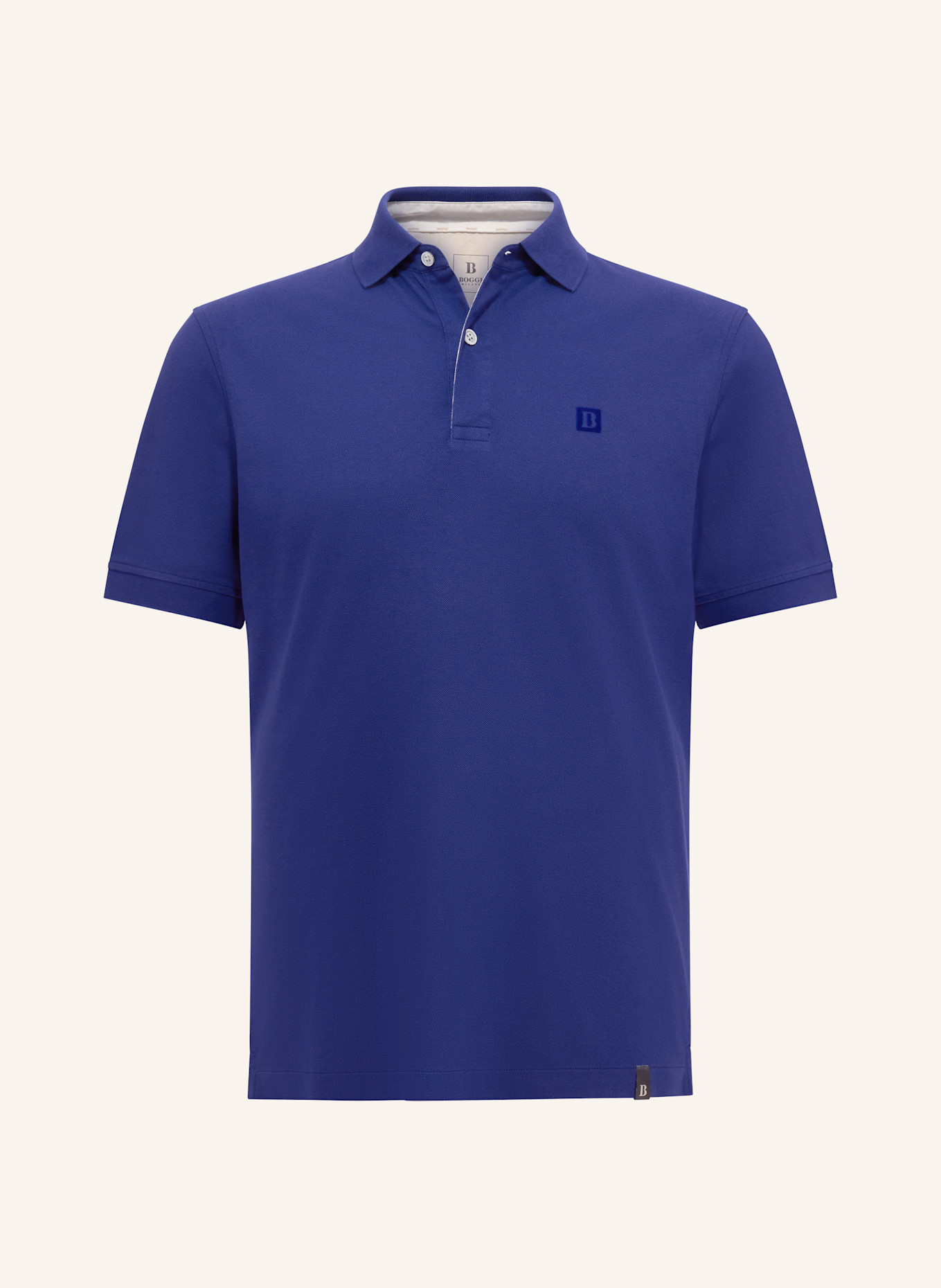 BOGGI MILANO Piqué-Poloshirt: BLAU