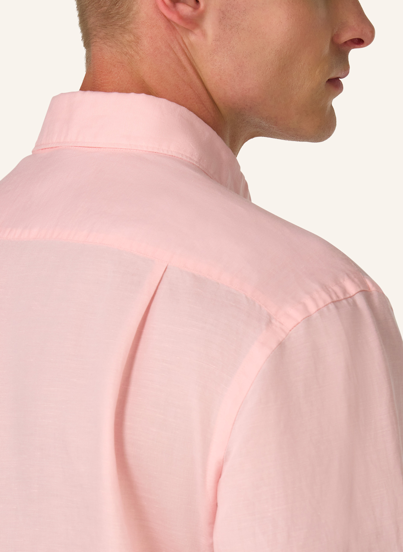 BOGGI MILANO Hemd Regular Fit mit Leinen: ROZE
