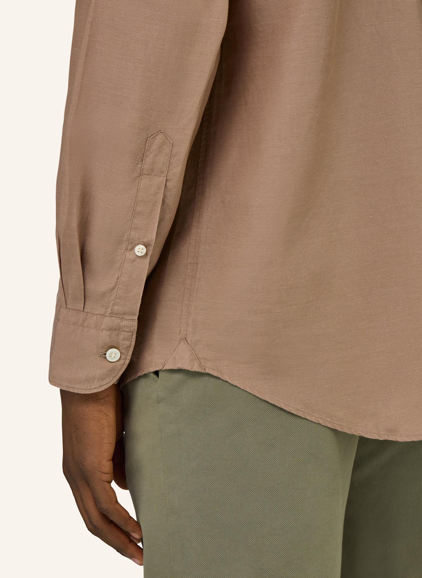 BOGGI MILANO Hemd Regular Fit mit Leinen: BRUIN