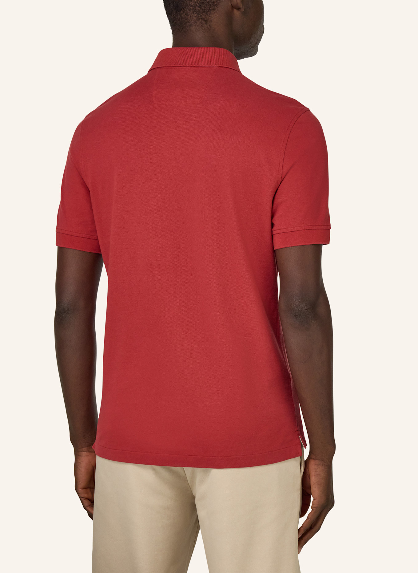 BOGGI MILANO Piqué-Poloshirt: ROT